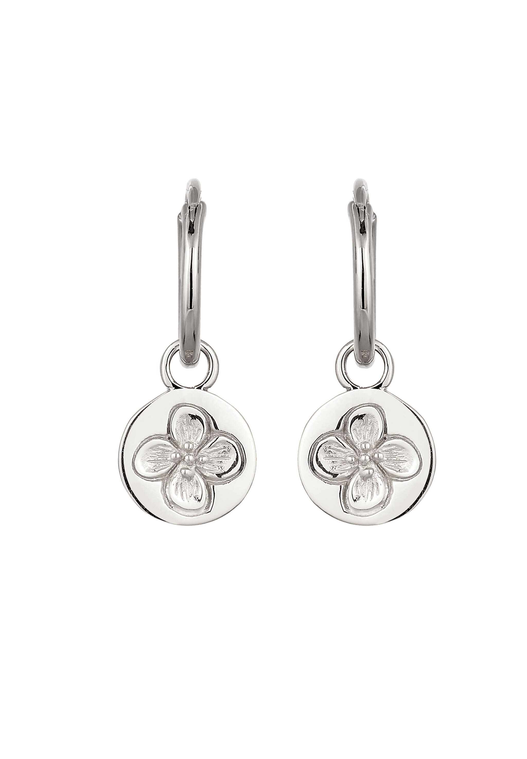 Elli Paar Creolen Creole Einhänger Blume 925 Sterling Silber günstig online kaufen