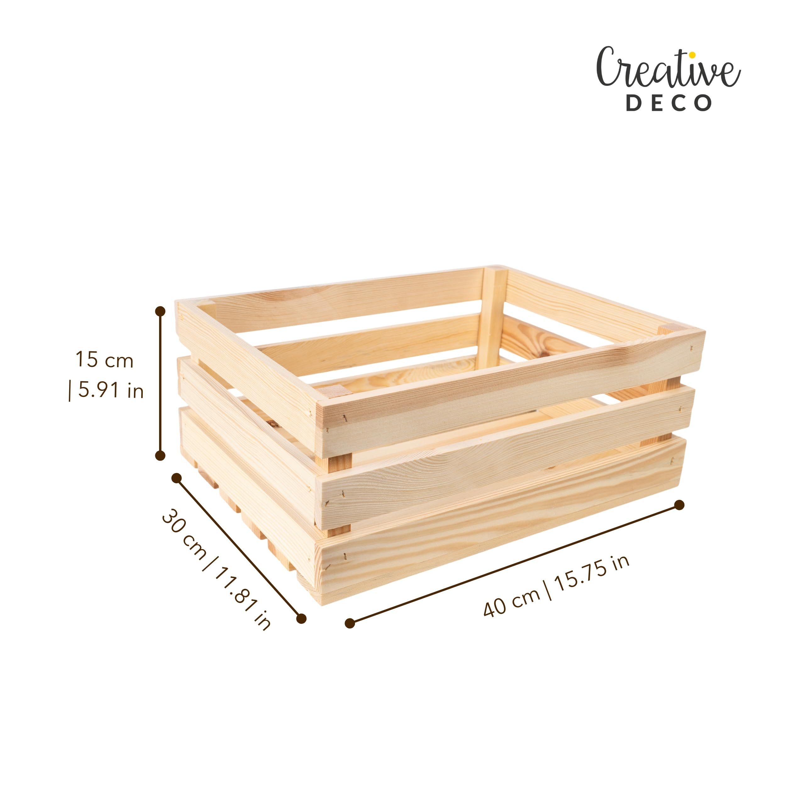 Creative Deco Holzkiste Kiste Holz Deko Holzkiste, Obstkiste Weinkisten Apfelkiste – Bild 3 von 5