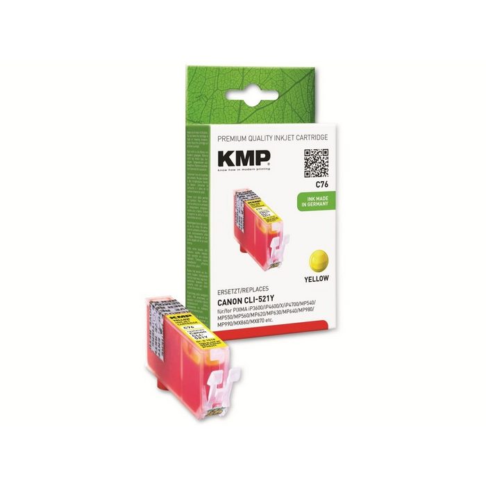 KMP KMP Tintenpatrone kompatibel für Canon CLI-521Y Tintenpatrone