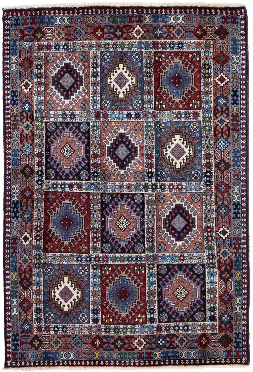 Orientteppich Yalameh 101x151 Handgeknüpfter Orientteppich mm rechteckig, Nain / 12 Höhe: Perserteppich, Trading