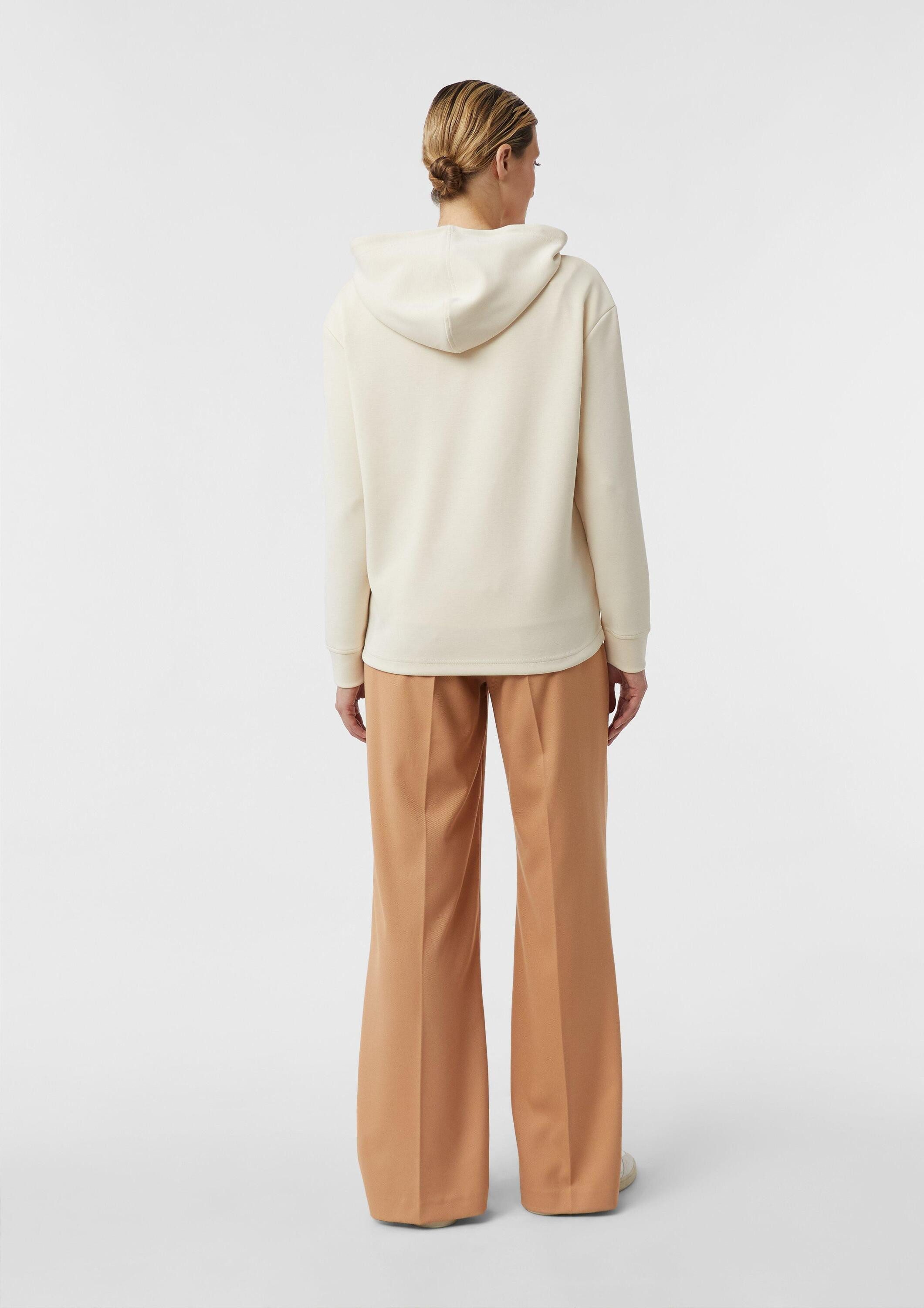 comma Sweatshirt Sweatshirt Scuba-Sweatshirt mit Kapuze