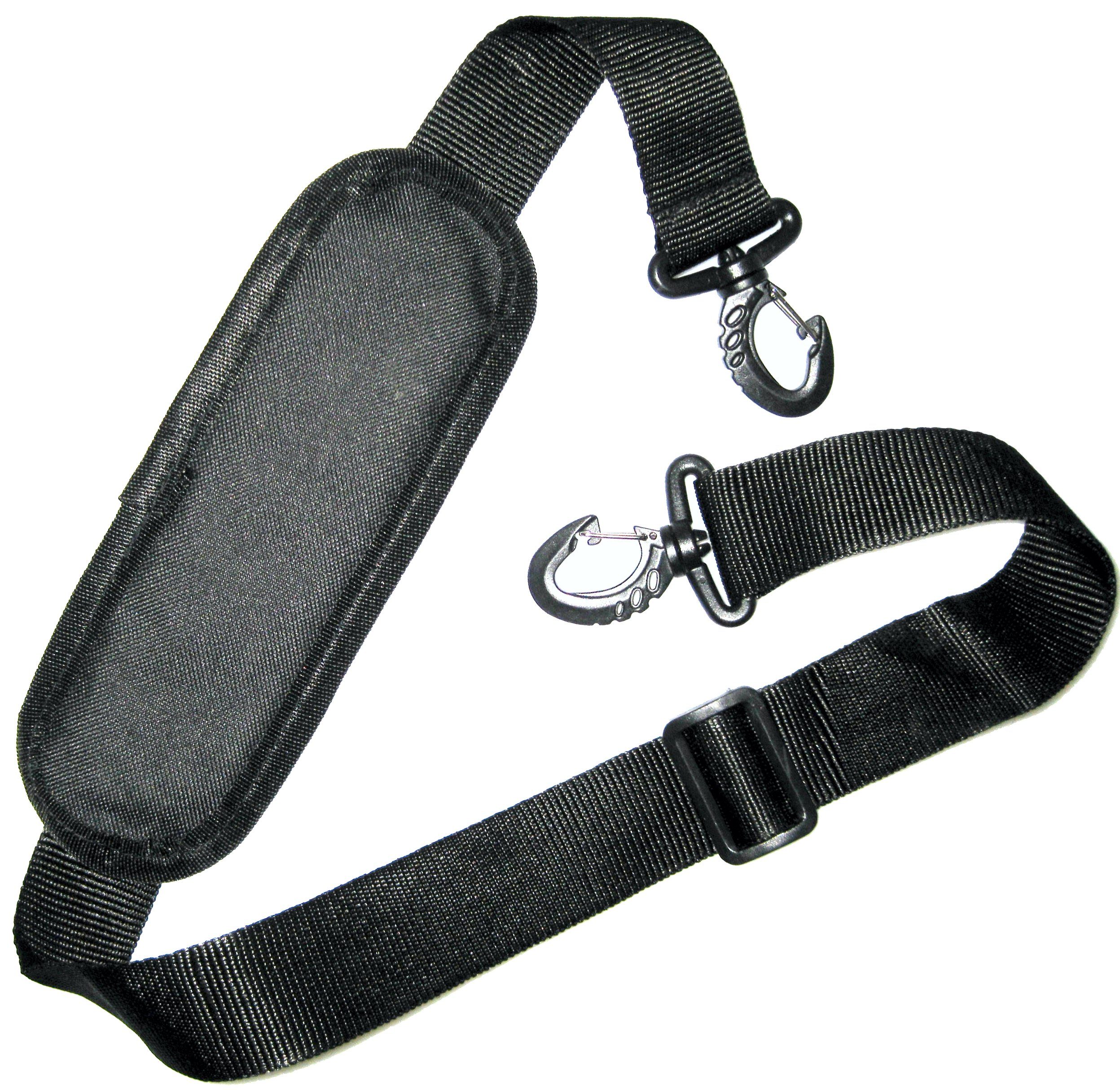 - gepolstert 70 cm, schwarz 125 für Ersatz Tasche uni Karabinerhaken BAY-Sports Schulterriemen Gurt Schultergurt Taschengurt verstellbar