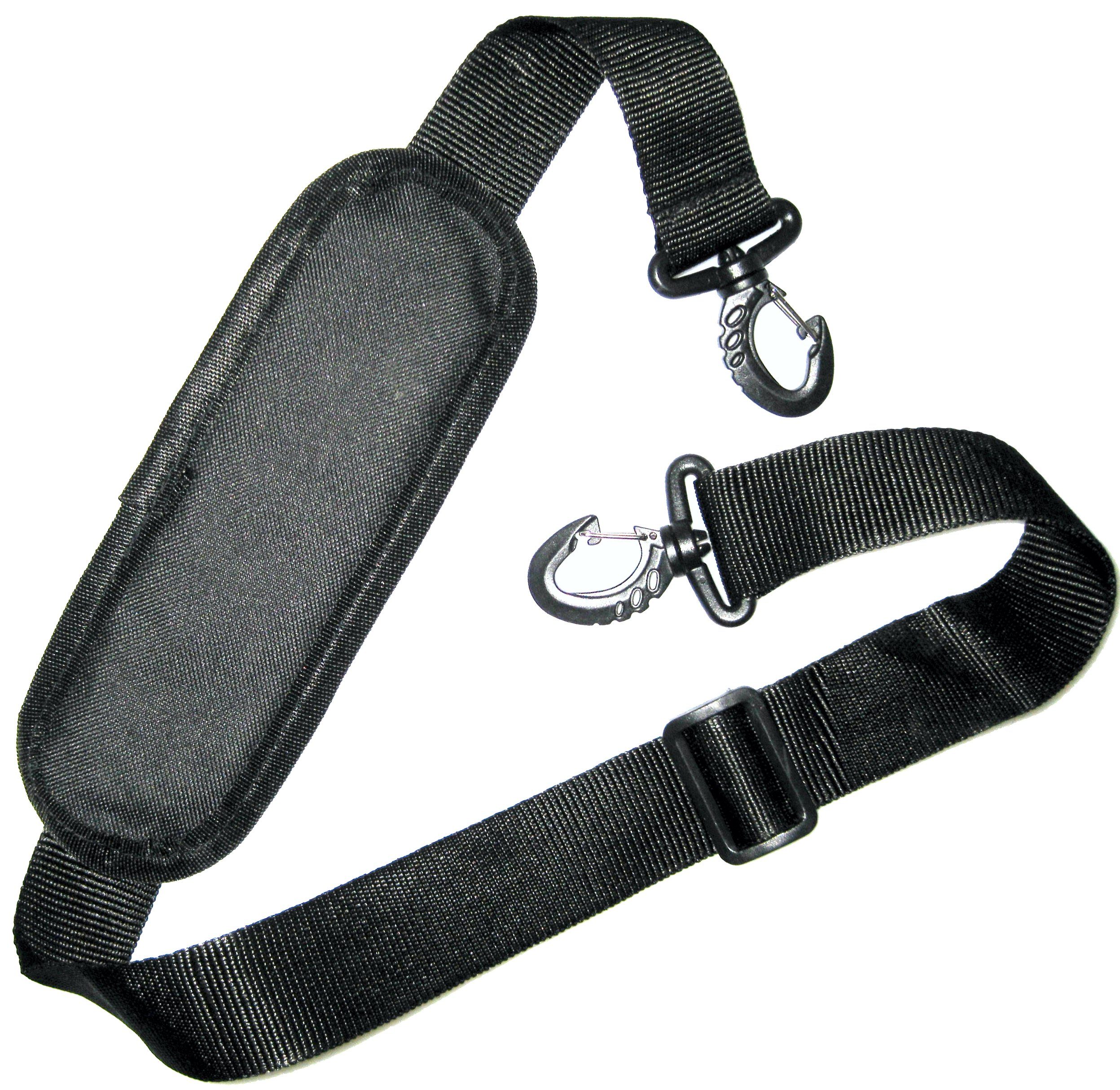 Schulterriemen Schultergurt Taschengurt Gurt für Tasche Ersatz uni schwarz verstellbar gepolstert
