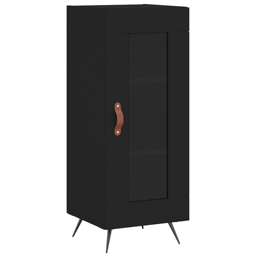 vidaXL Sideboard Sideboard Schwarz 34,5x34x90 cm Holzwerkstoff (1 St)