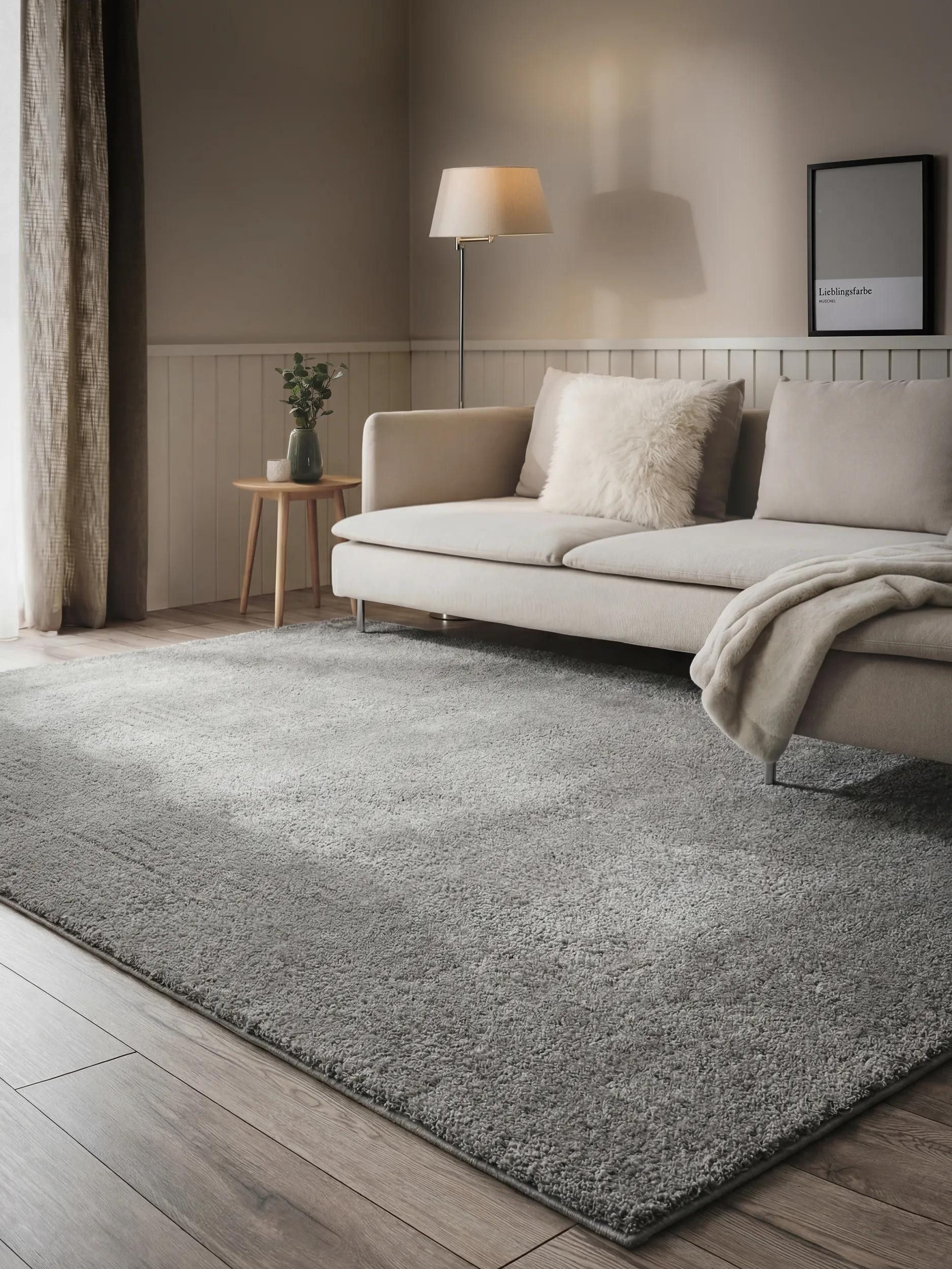 benuta Hochflor-Teppich Soda, rechteckig, Höhe: 21 mm, Teppich Wohnzimmer, Schlafzimmer, Esszimmer, Flur, Kunstfaser, Cozy