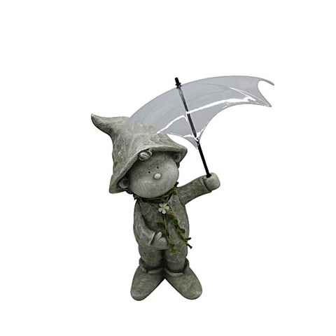 HTI-Line Dekofigur Gartendeko Rain Zwerg (1 St), Regenschirm Skulptur Gartenzwerg