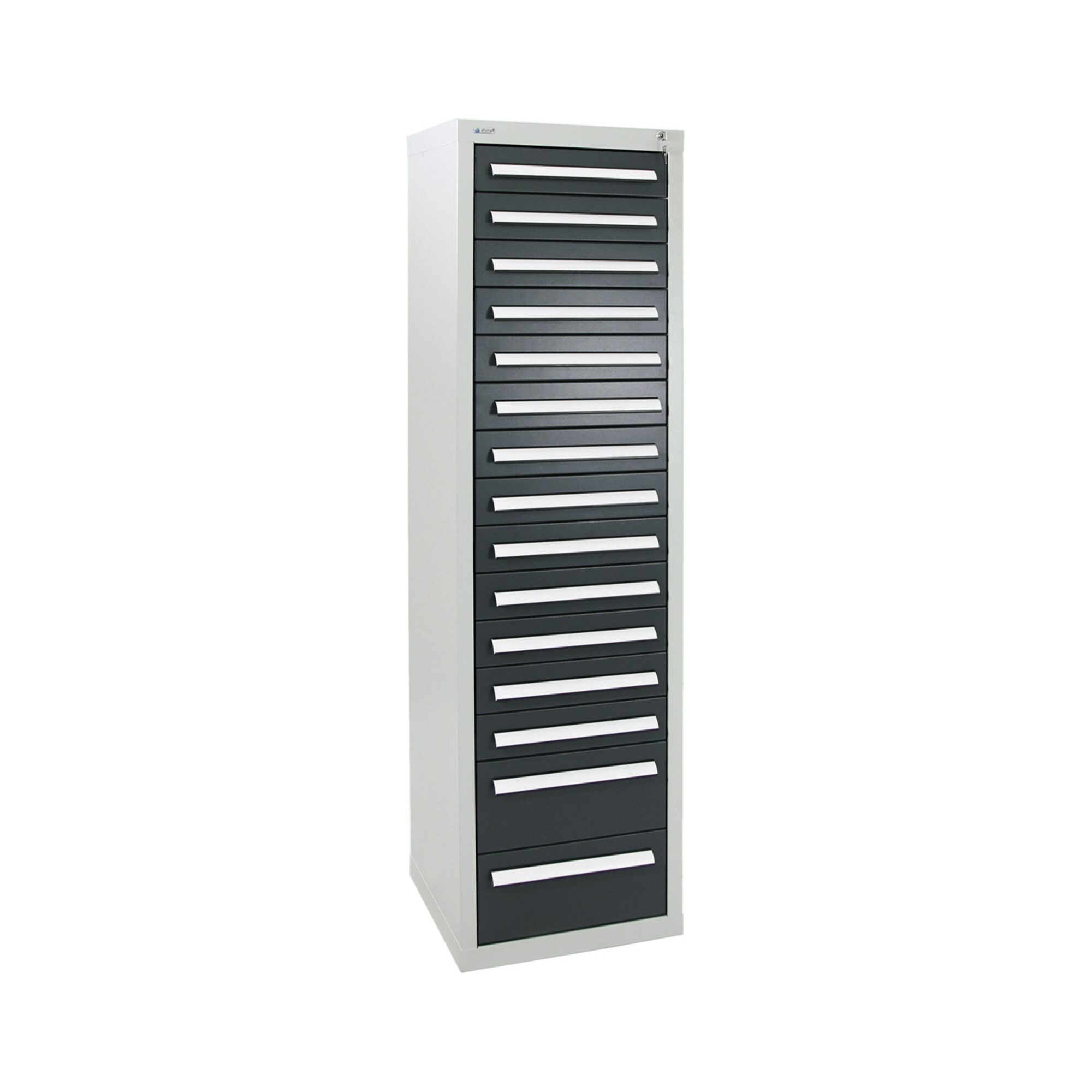 Stumpf Metall GmbH Werkzeugschrank Stumpf Schubladenschrank Serie T-100/35-1, RAL 7035/7016, 15 Schublade