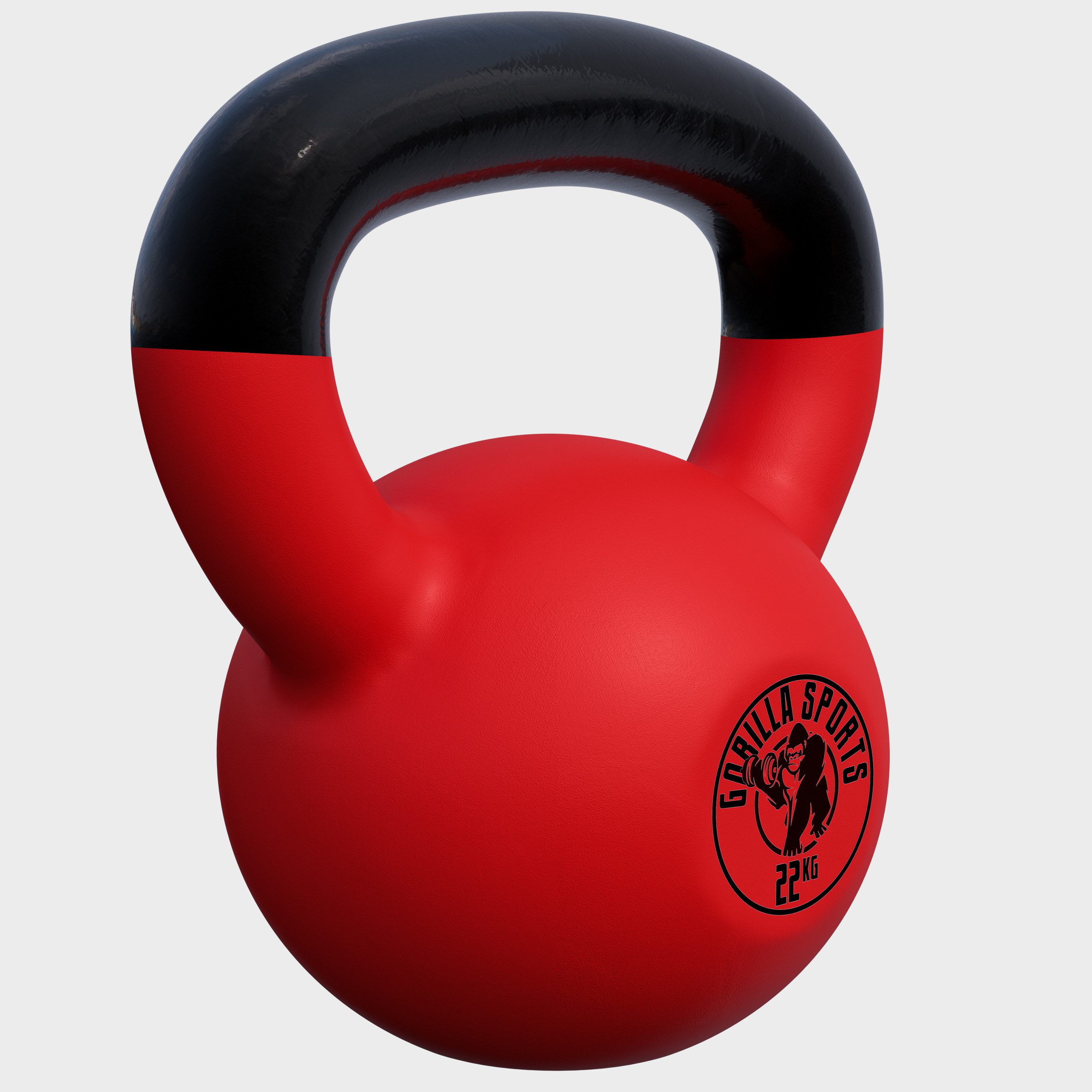 GORILLA SPORTS Kettlebell 2 - 32 kg, Gusseisen Kugelhantel mit Neoprenbeschichtung, Kraftraining