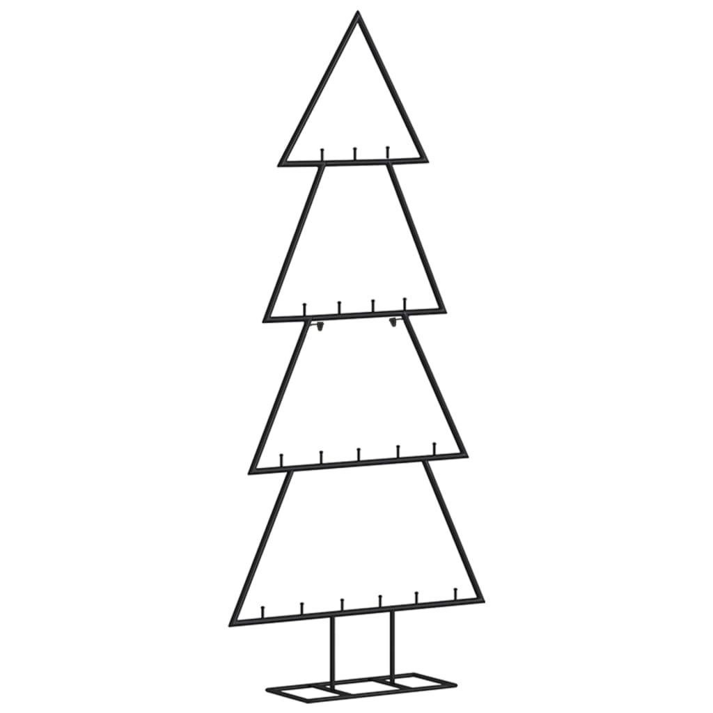 vidaXL Künstlicher Weihnachtsbaum Metall-Weihnachtsbaum für Dekorationen Schwarz 90 cm