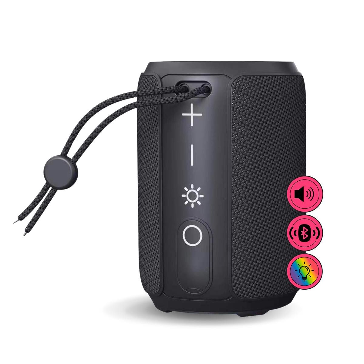Balderia Elektrokamin BALDERIA Smart Fire - Bluetooth Soundbox, 5-Watt - Schwarz, RICHEN Bluetooth Soundbox "Smart Fire" - Knistereffekt Elektrokamin