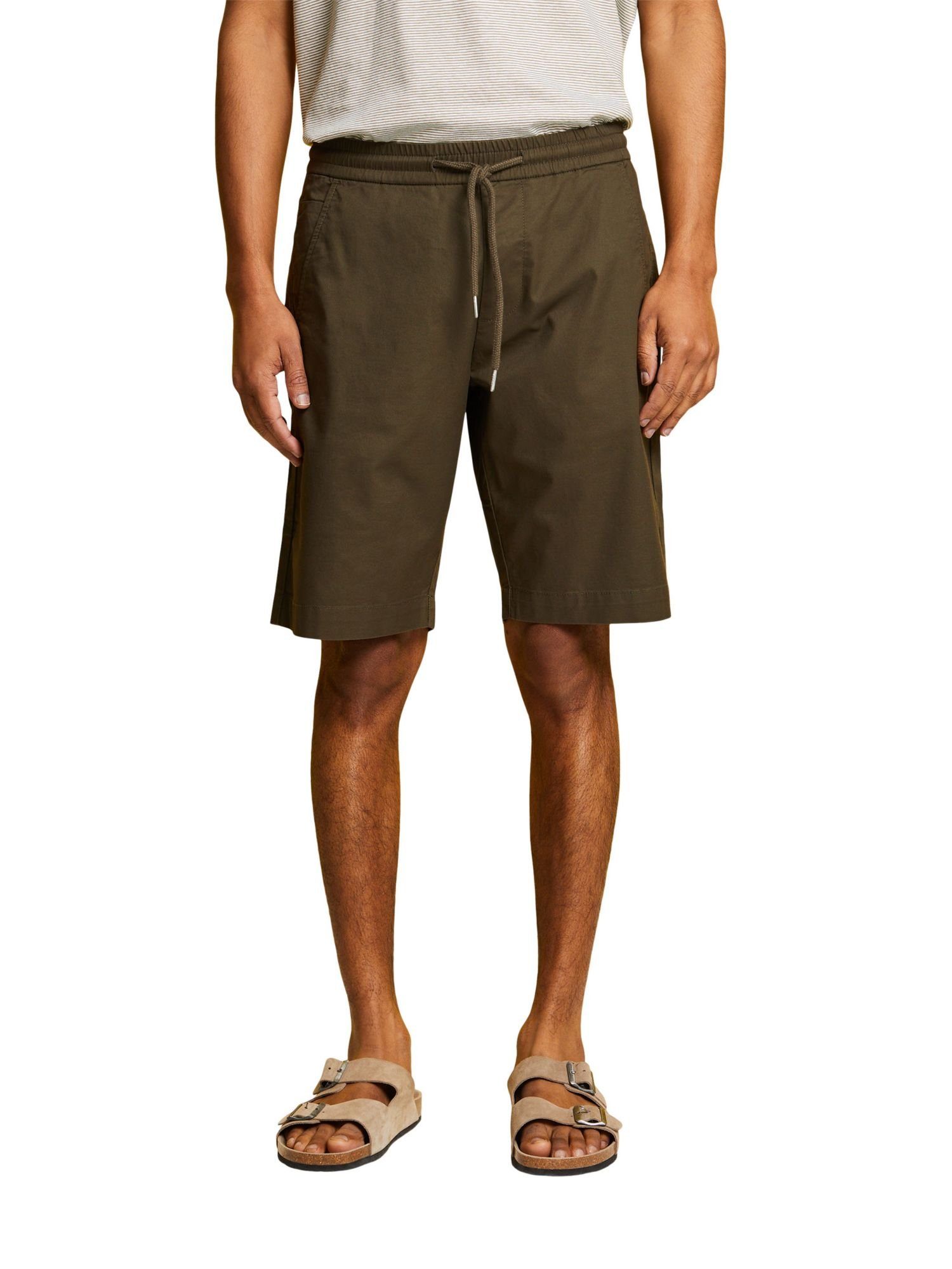 aus Esprit KHAKI edc DARK (1-tlg) by Baumwolltwill Shorts Shorts