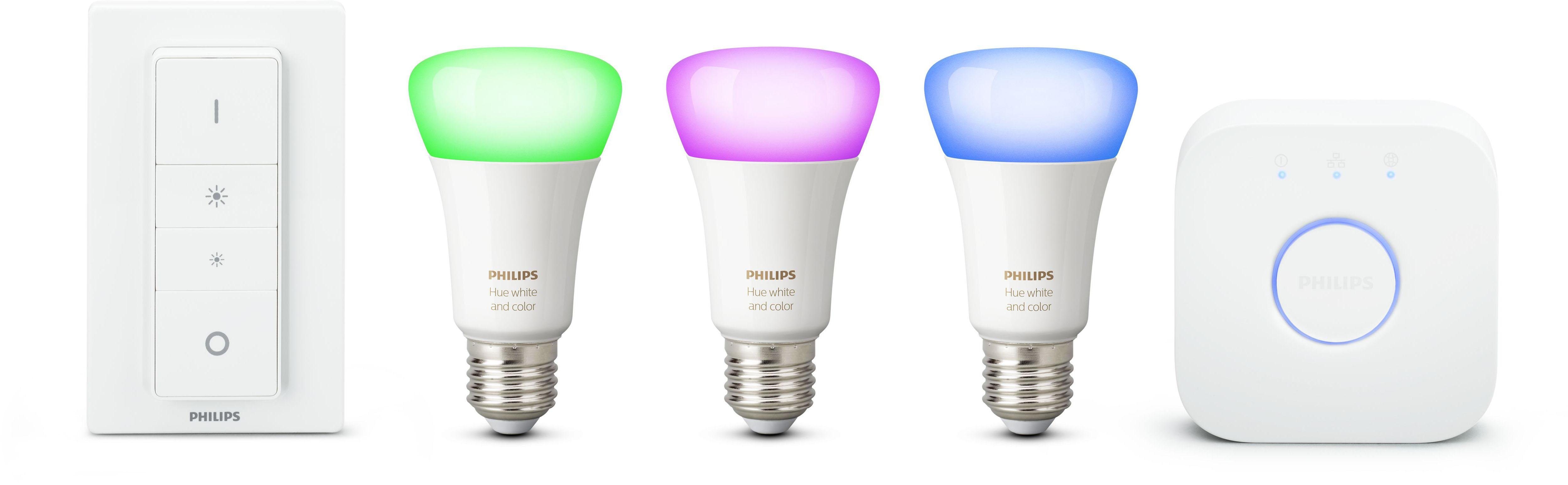 LED-Lichtsystem, E27, 3 Stück, Neutralweiß, Tageslichtweiß, Warmweiß, Extra-Warmweiß, Farbwechsler, smartes LED-Lichtsystem mit App-Steuerung LED-Lichtsystem, E27, 3 Stück, Neutralweiß, Tageslichtweiß, Warmweiß, Extra-Warmweiß, Farbwechsler, smartes LED-Lichtsystem mit App-Steuerung