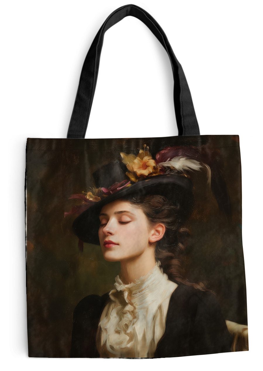 MuchoWow Shopper Frau - Viktorianisch - Porträt, Handtasche, Damen und Herren, Schultertasche, Umhängetasche, Tote Bag