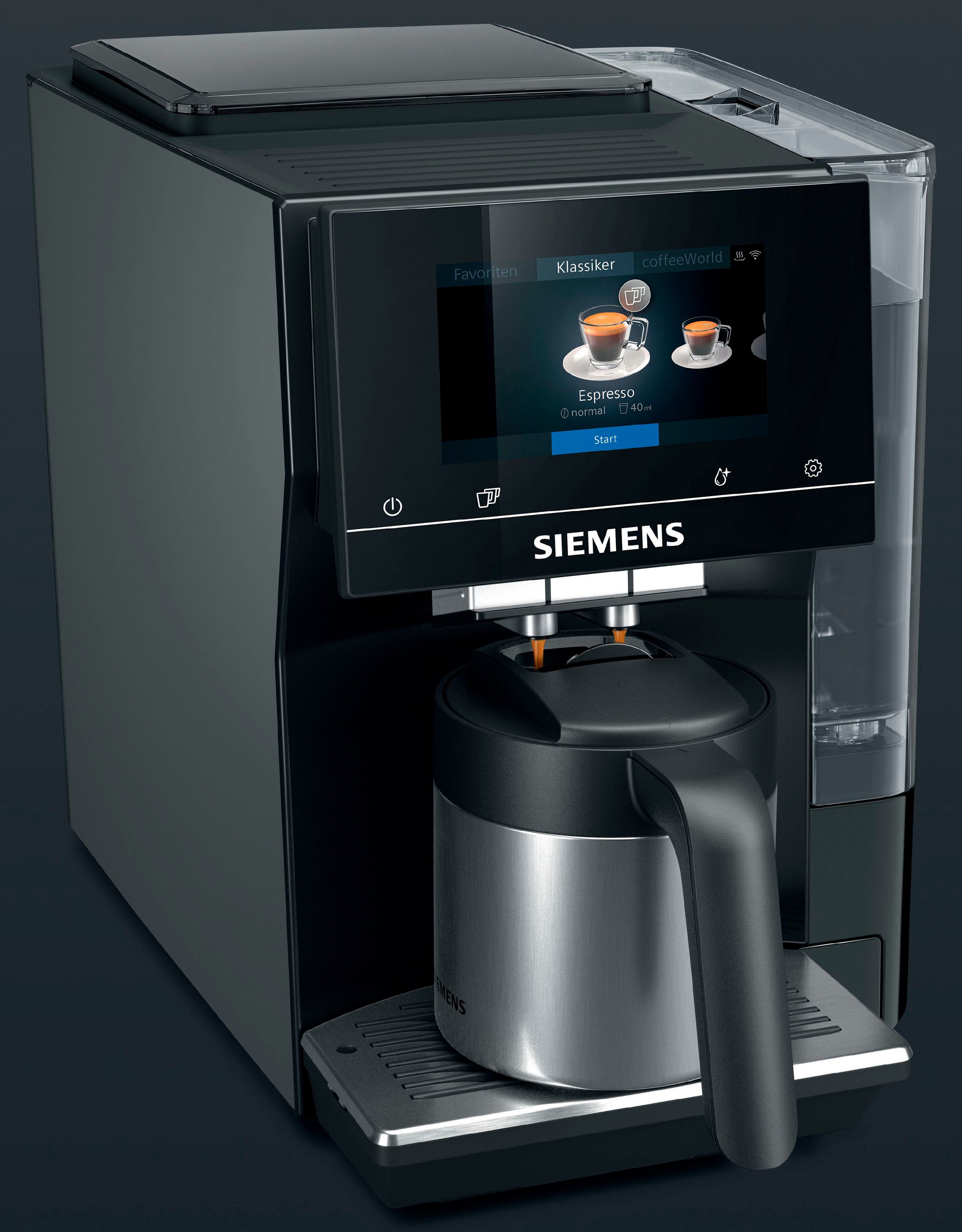 SIEMENS Isolierkanne TZ40001, 1 l, Thermokanne passend zu Siemens Vollautomaten: EQ500, EQ700, EQ9 plus