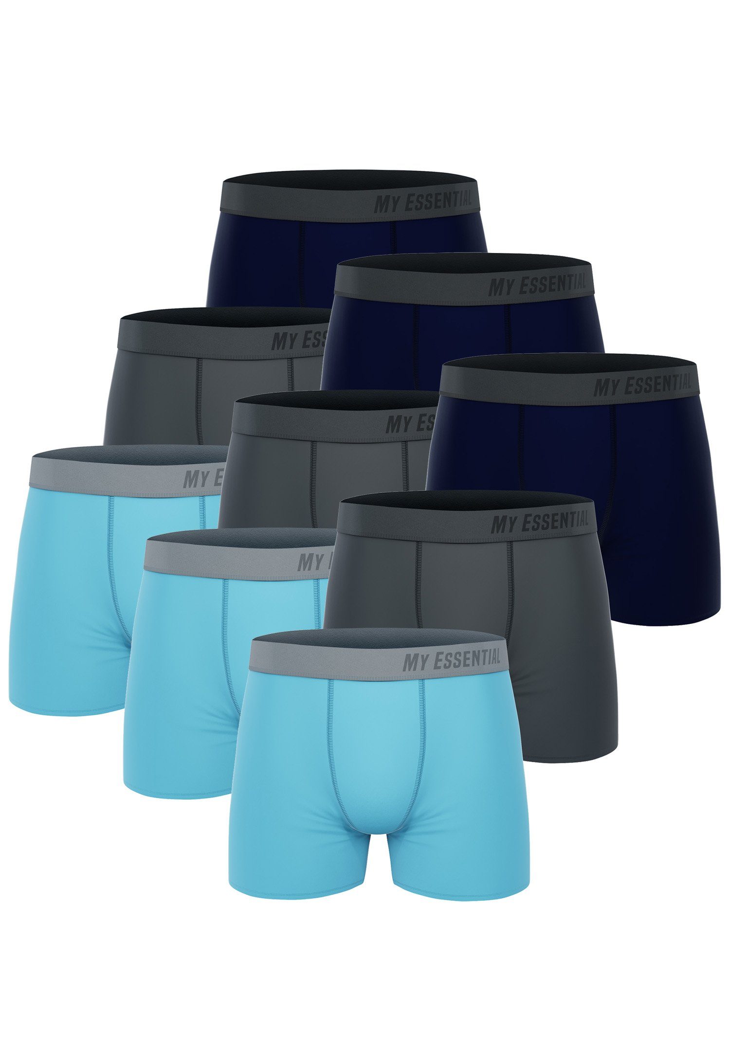 My Essential Clothing Boxershorts My 9er-Pack) Bio Blue Cotton Essential 9 Boxers (Spar-Pack, Pack 9-St