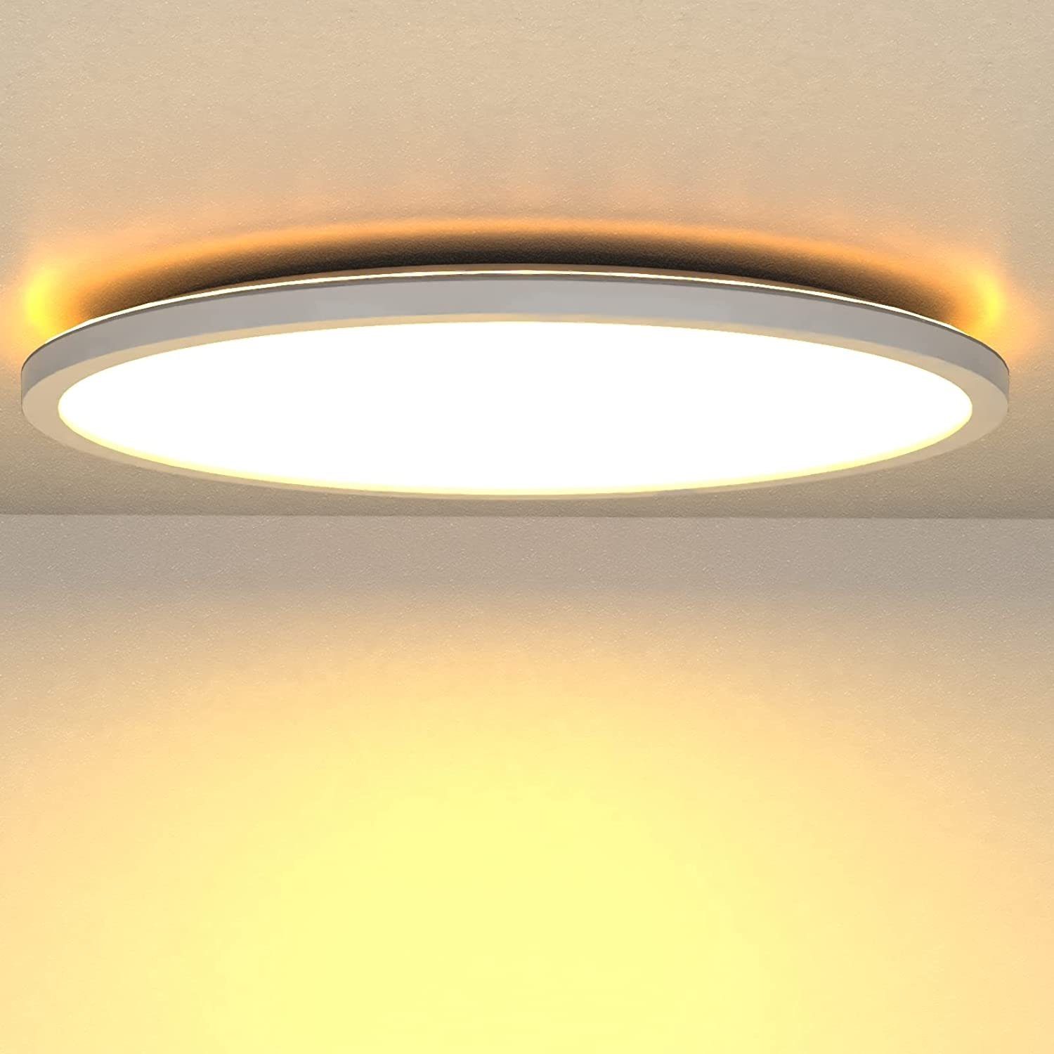 Flur 2700K Bad 24W Warmweiss Keller JOEAIS Deckenleuchte Deckenleuchten Deckenlampe Deckenbeleuchtung für Ceiling Led Flach Küchenlampe, 2200LM Lampen Light