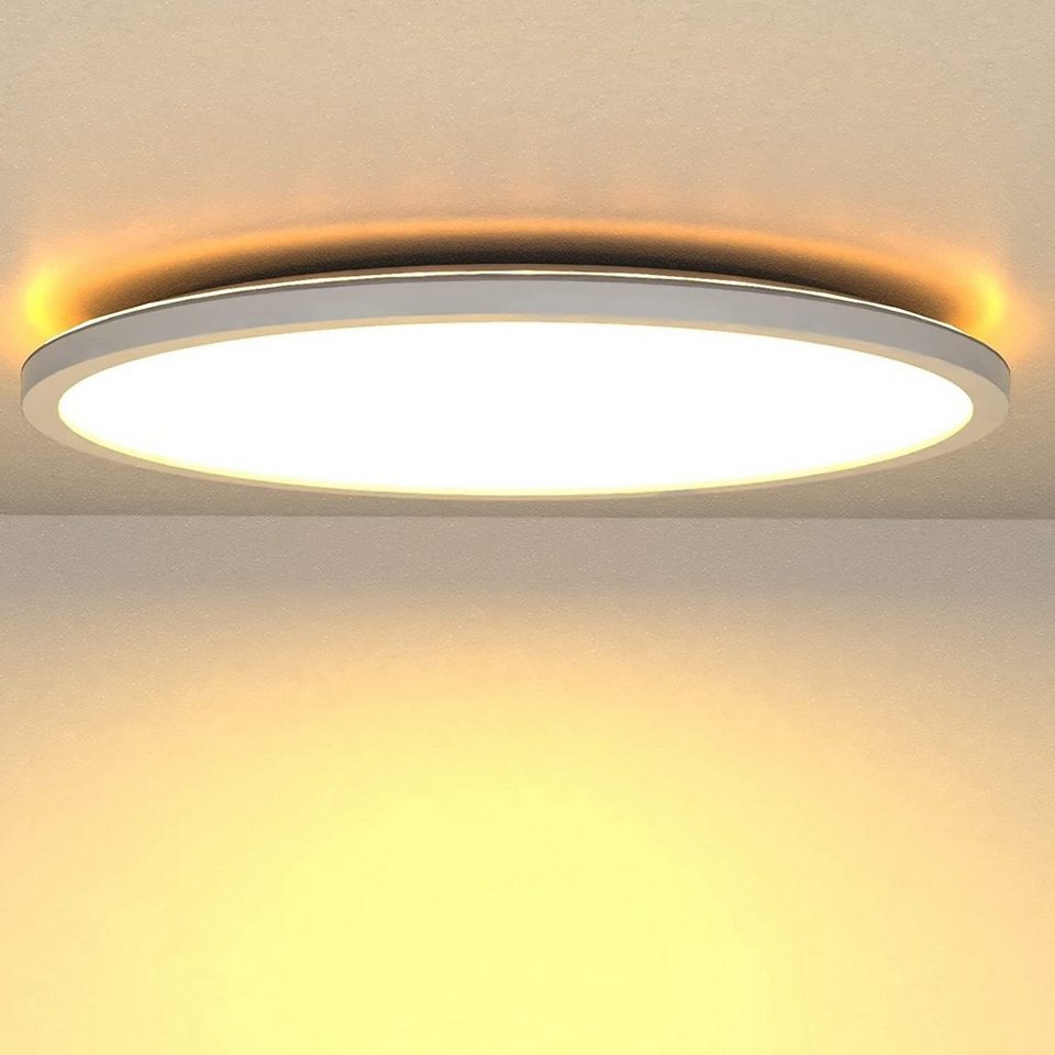 JOEAIS Deckenleuchten Deckenlampe Led Deckenleuchte Flach Lampen Ceiling  Light Küchenlampe, Deckenbeleuchtung 2700K Warmweiss 24W 2200LM für Bad  Flur Keller