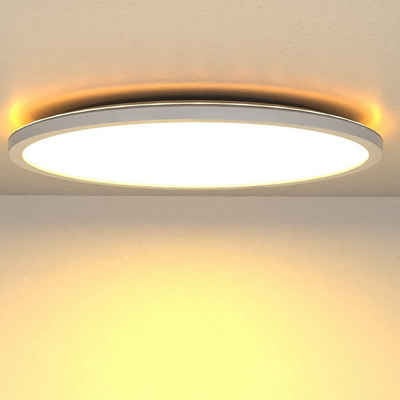 JOEAIS Deckenleuchten Deckenlampe Led Deckenleuchte Flach Lampen Ceiling Light Küchenlampe, Deckenbeleuchtung 2700K Warmweiss 24W 2200LM für Bad Flur Keller