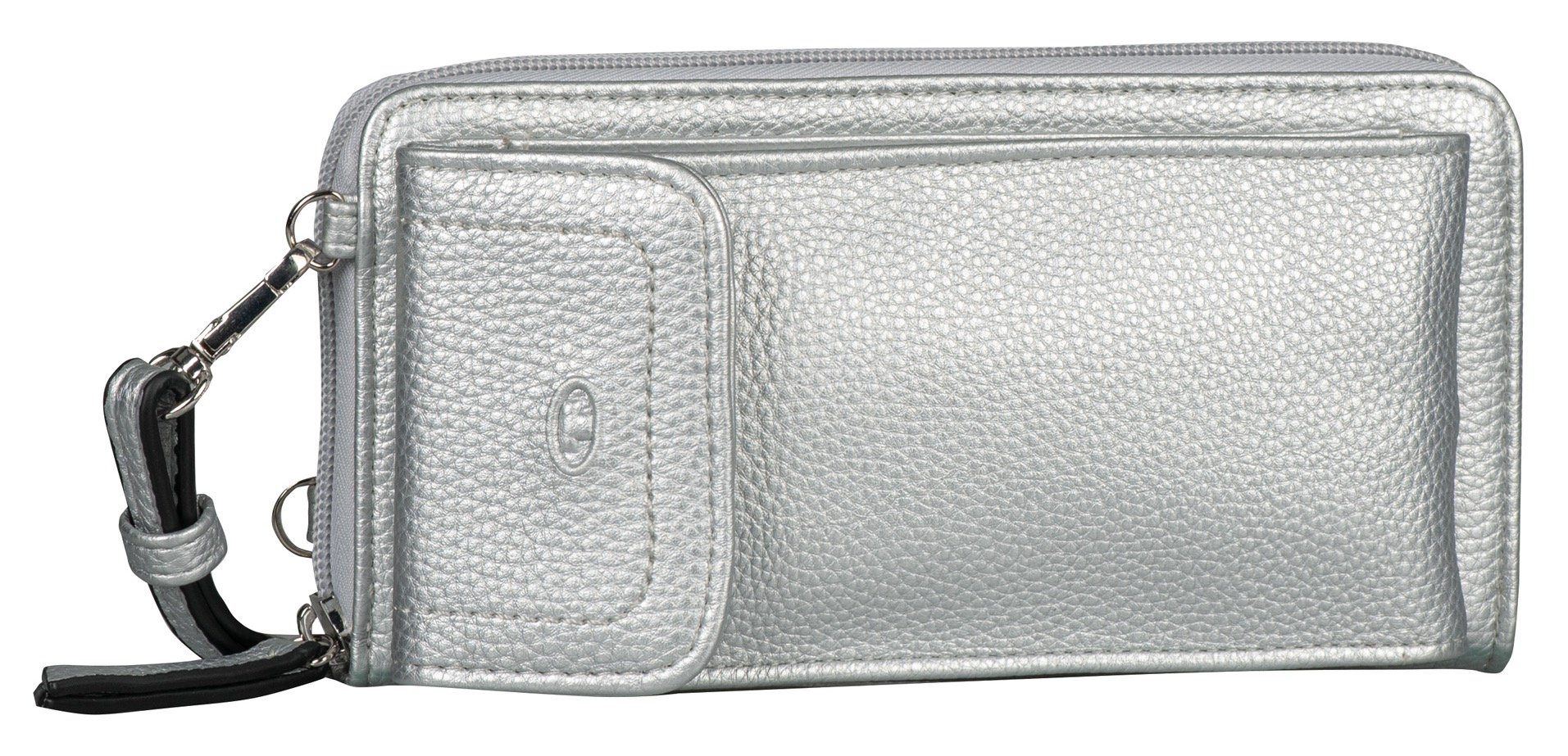 TOM TAILOR Geldbörse ELA Long zip wallet XL, mit geräumigem Außenfach silberfarben