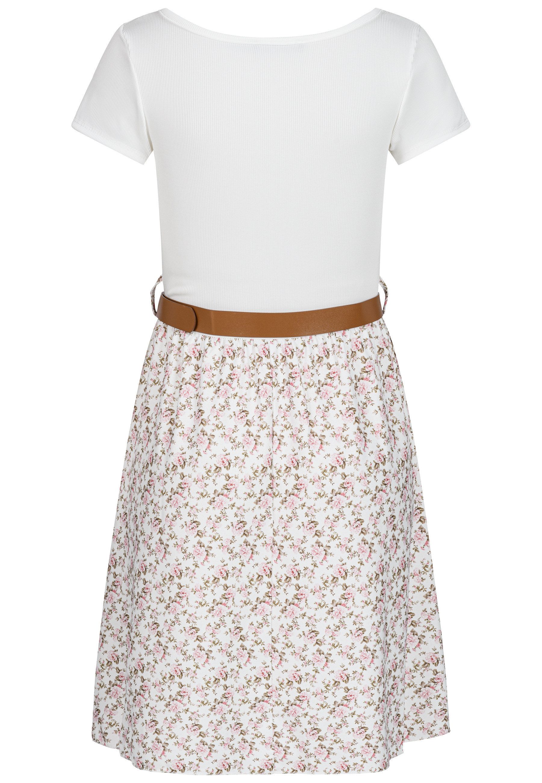 CLOUD 5IVE Shirtkleid CLOUD 5IVE 2-Tone Dress with Ditsy Print incl. a belt (1-tlg) – Bild 2 von 5