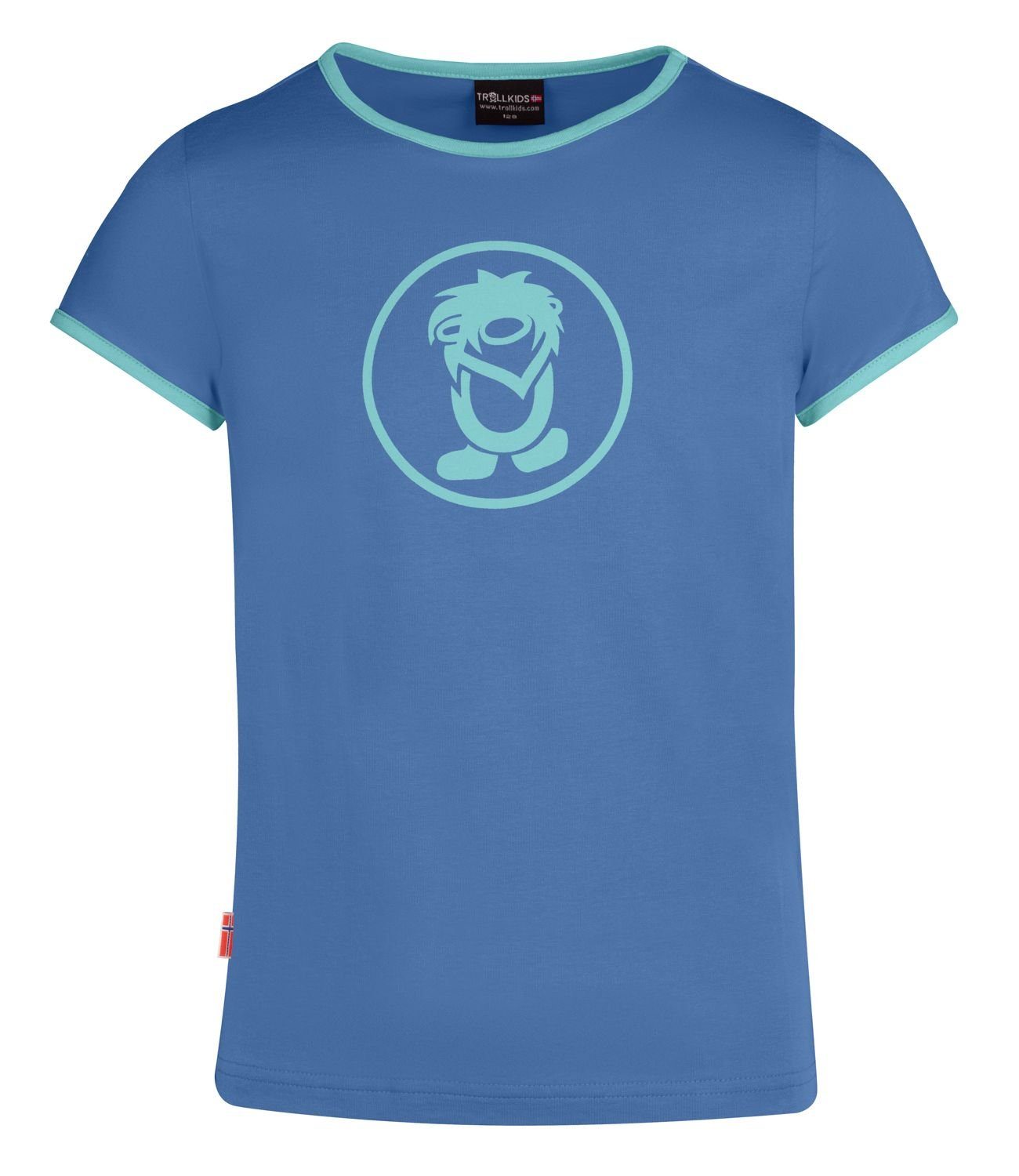 TROLLKIDS T-Shirt Kroksand aus 100% Bio-Baumwolle Mitternachtsblau/Minze