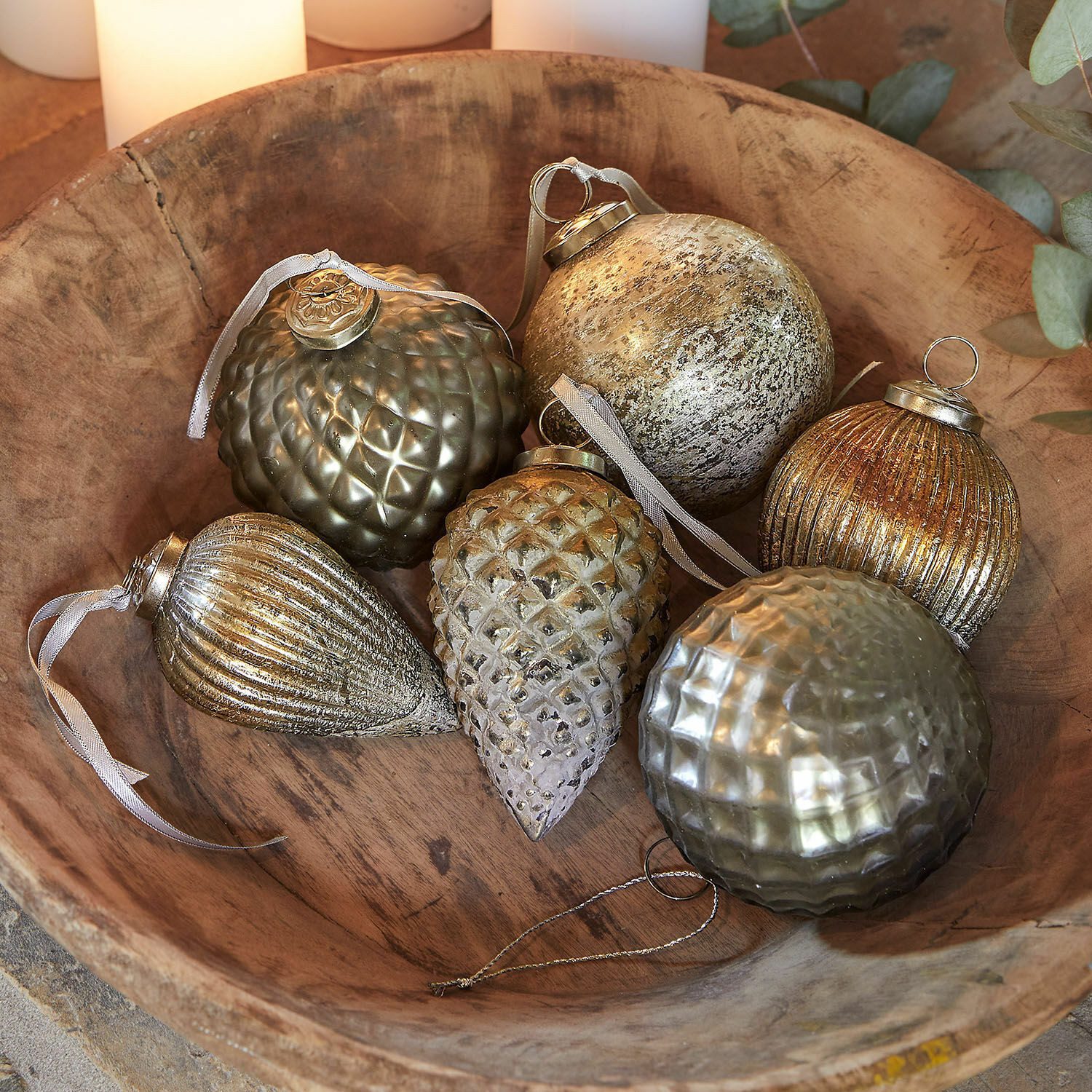 Mirabeau Christbaumschmuck Weihnachtsschmuck 6er Set Layounne, Weihnachtsanhänger