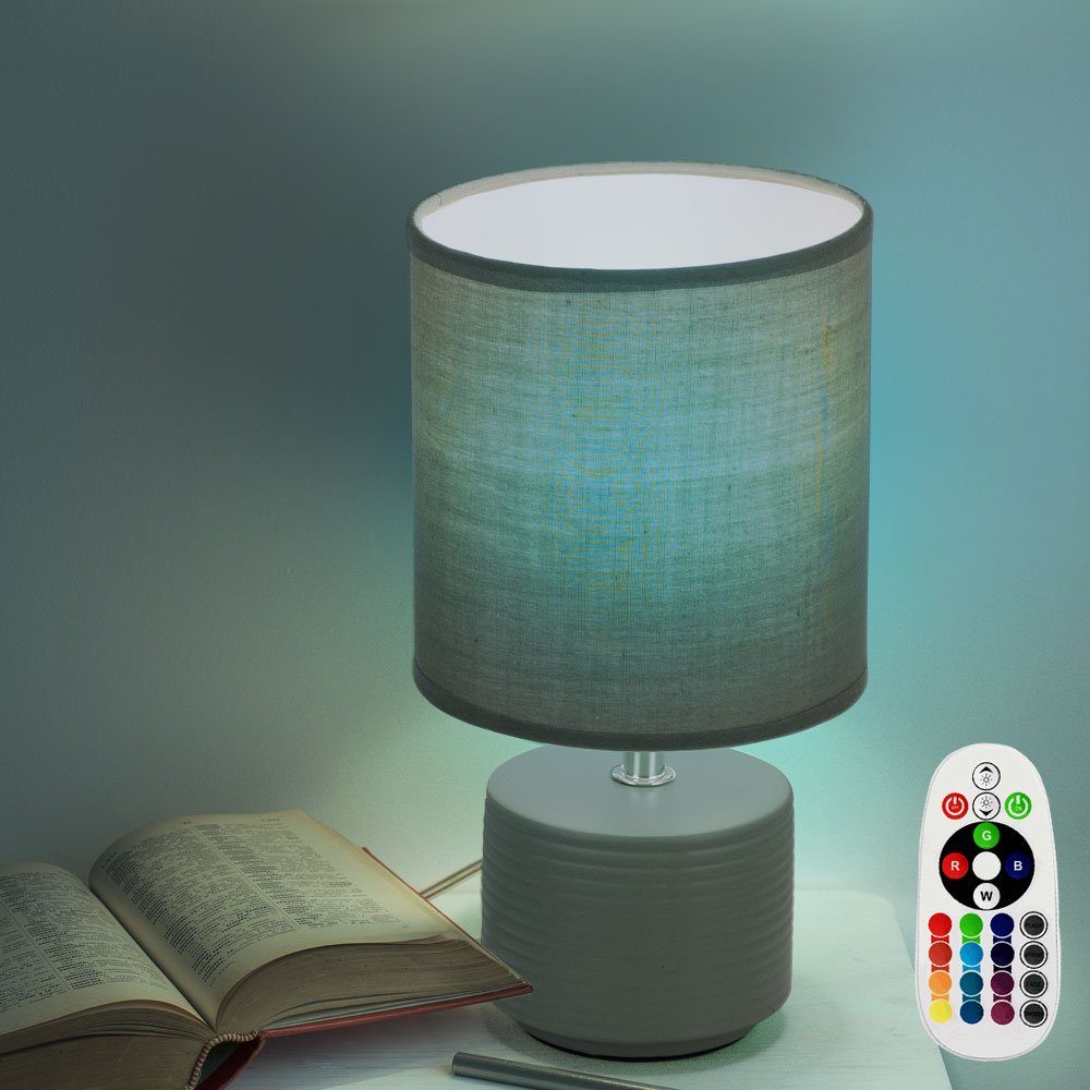 LED Nachttisch Lampe Dimmbar Kinder Nachtlicht RGB Tischlampe mit Fernbedienung 