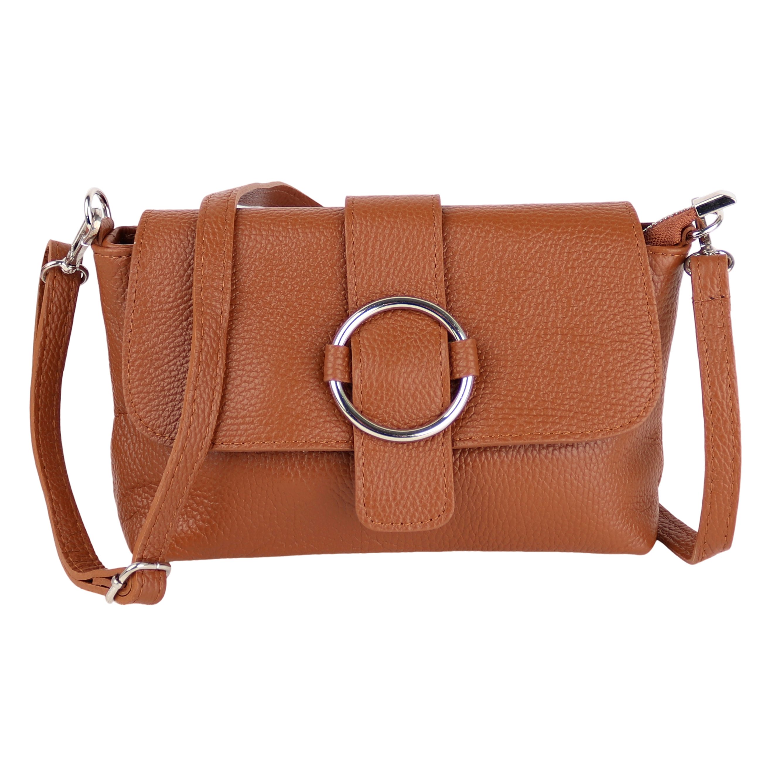 MIRROSI Umhängetasche Damen, Echtleder, Leder, Made in Italy, Umhängetasche, (Schultertasche für jeden Anlass (1 Tasche mit 1 oder 2 Gurte), 26x15x8cm), Crossbody Bag, Schwarz, gemusterten& verstellbaren Schulterriemen