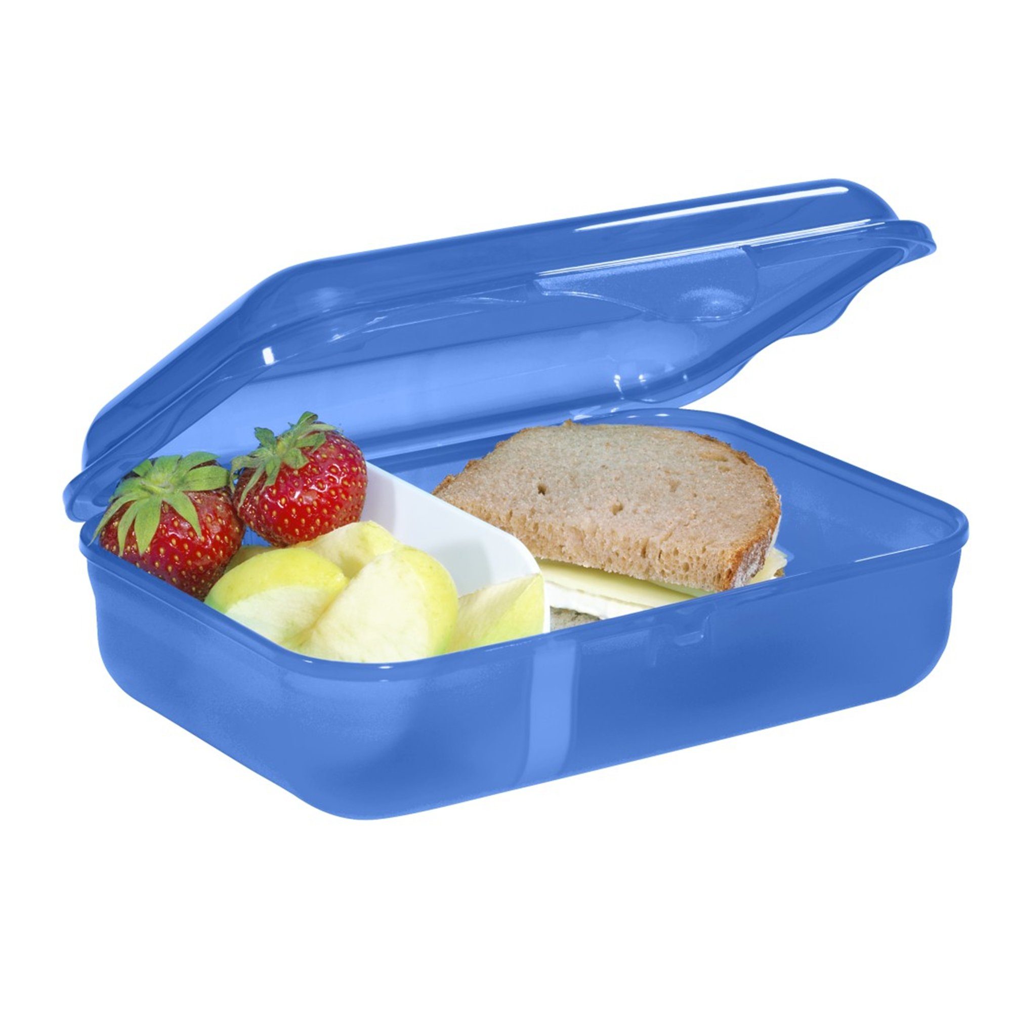 Lunchbox Step (1-tlg) Step Ben, spülmaschinengeeignet, Klickverschluss, Kunststoff, BPA-frei, Blau Soccer mit by