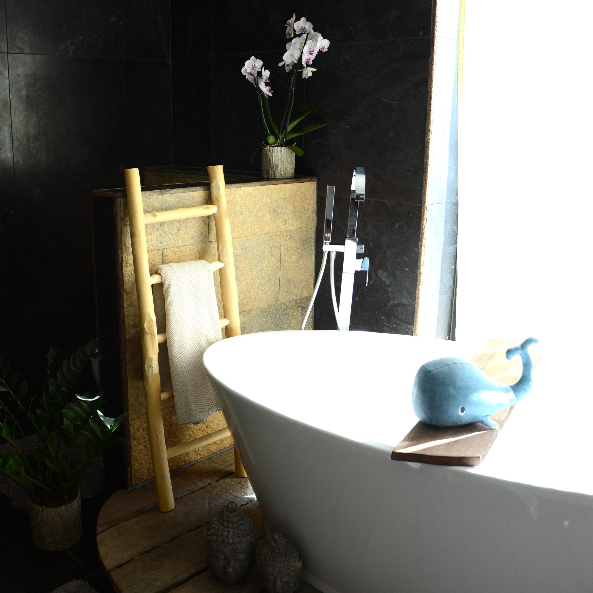 UNUS HOME Regalleiter Deko-Holzleiter (120cm, naturfarben), handtuchhalter, günstig online kaufen