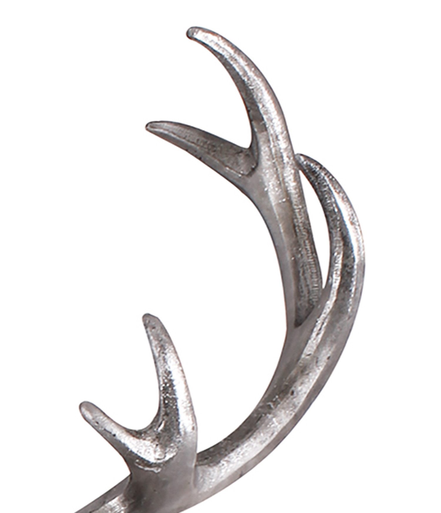 Mojawo Wanddekoobjekt Hirschgeweih Hirschkopf Geweih 10-Ender Silber Optik günstig online kaufen