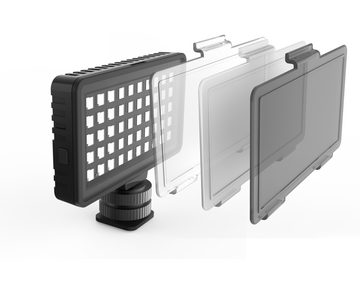 DigiPower Videoleuchte LED Videolicht, mit 3 Beleuchtungsmodi und 3 Farbfiltern, 50 LEDs