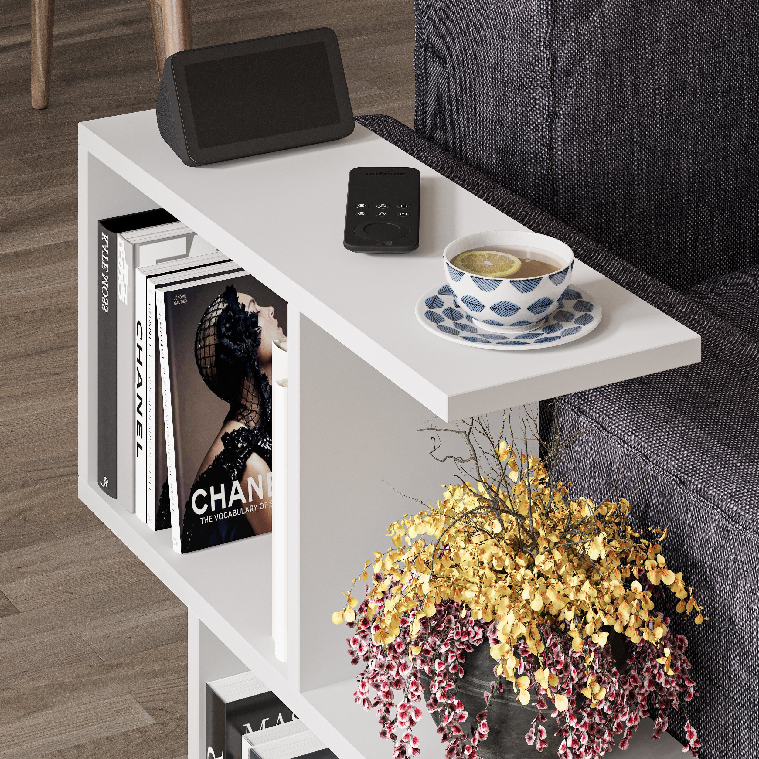 Decortie Beistelltisch Homemania, Modern Seite Ende Beistelltisch, Couchtisch, 60 x 19,5 x 60 cm – Bild 4 von 5