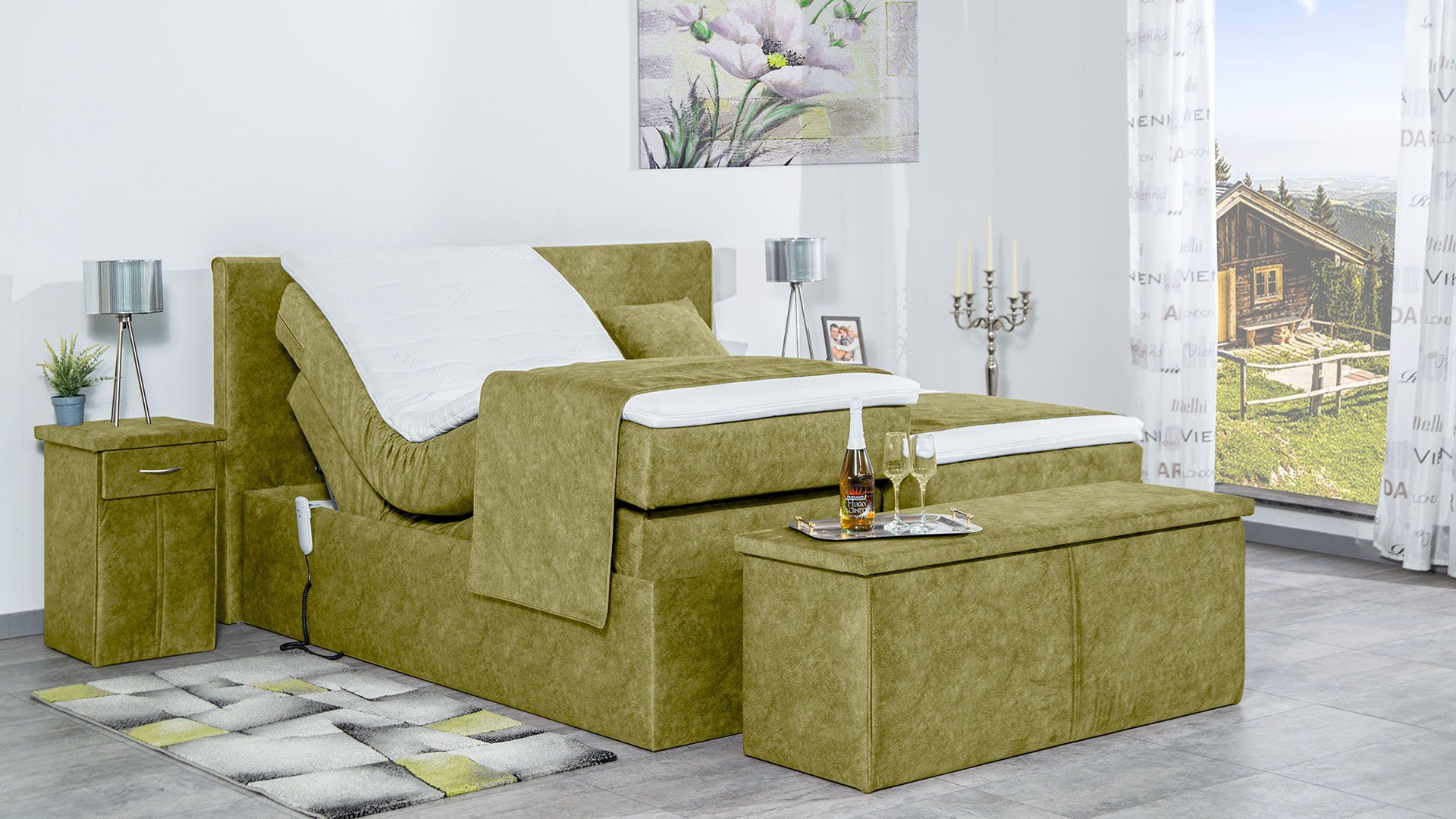 Meisterbetten Boxspringbett Nado (mit Motor, 7-Zonen günstig online kaufen