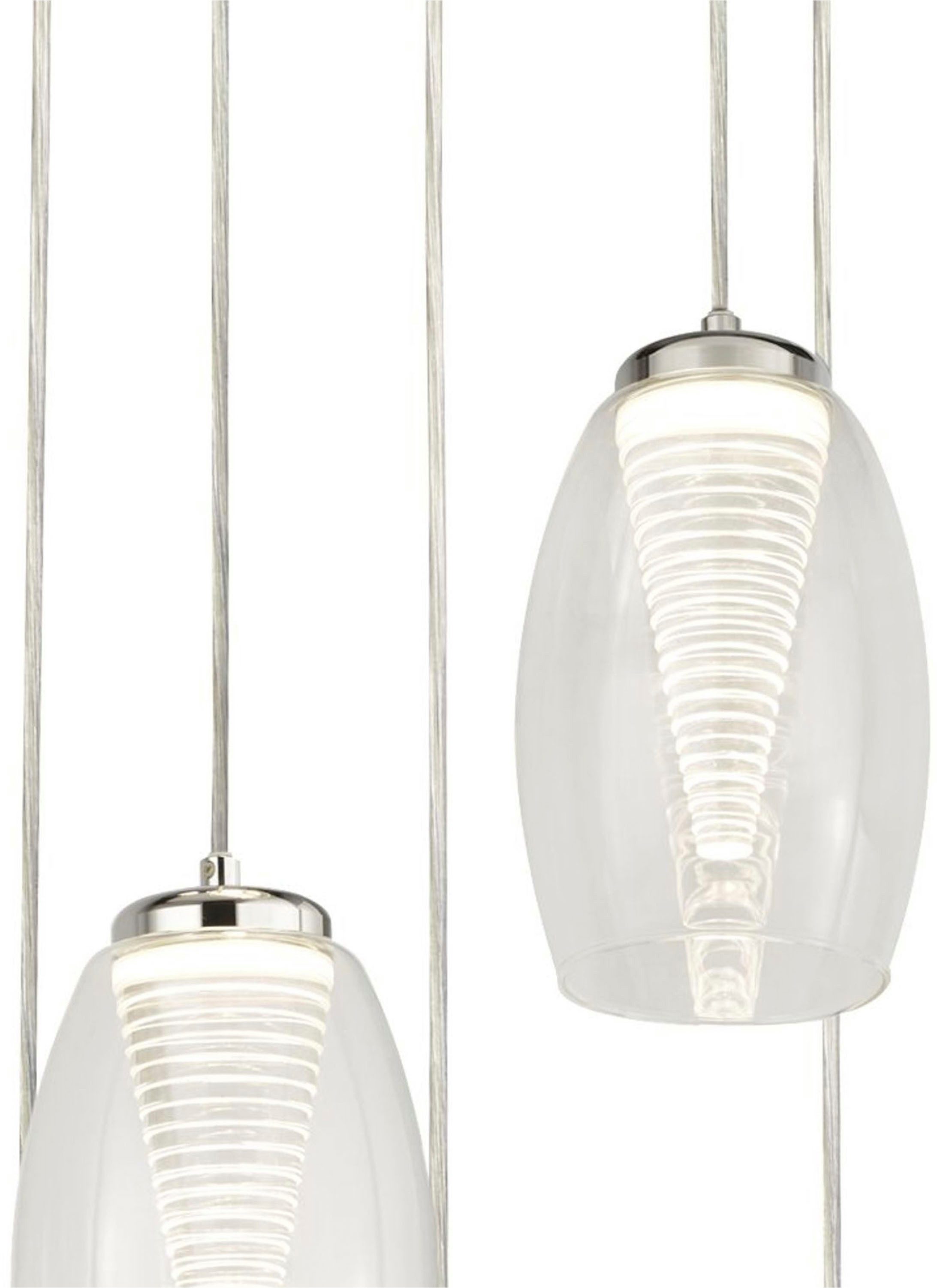 Searchlight LED-Hängeleuchte Hängeleuchte Cyclone, 5-flammig, LED fest integriert, Warmweiß, Stalaktit-Optik