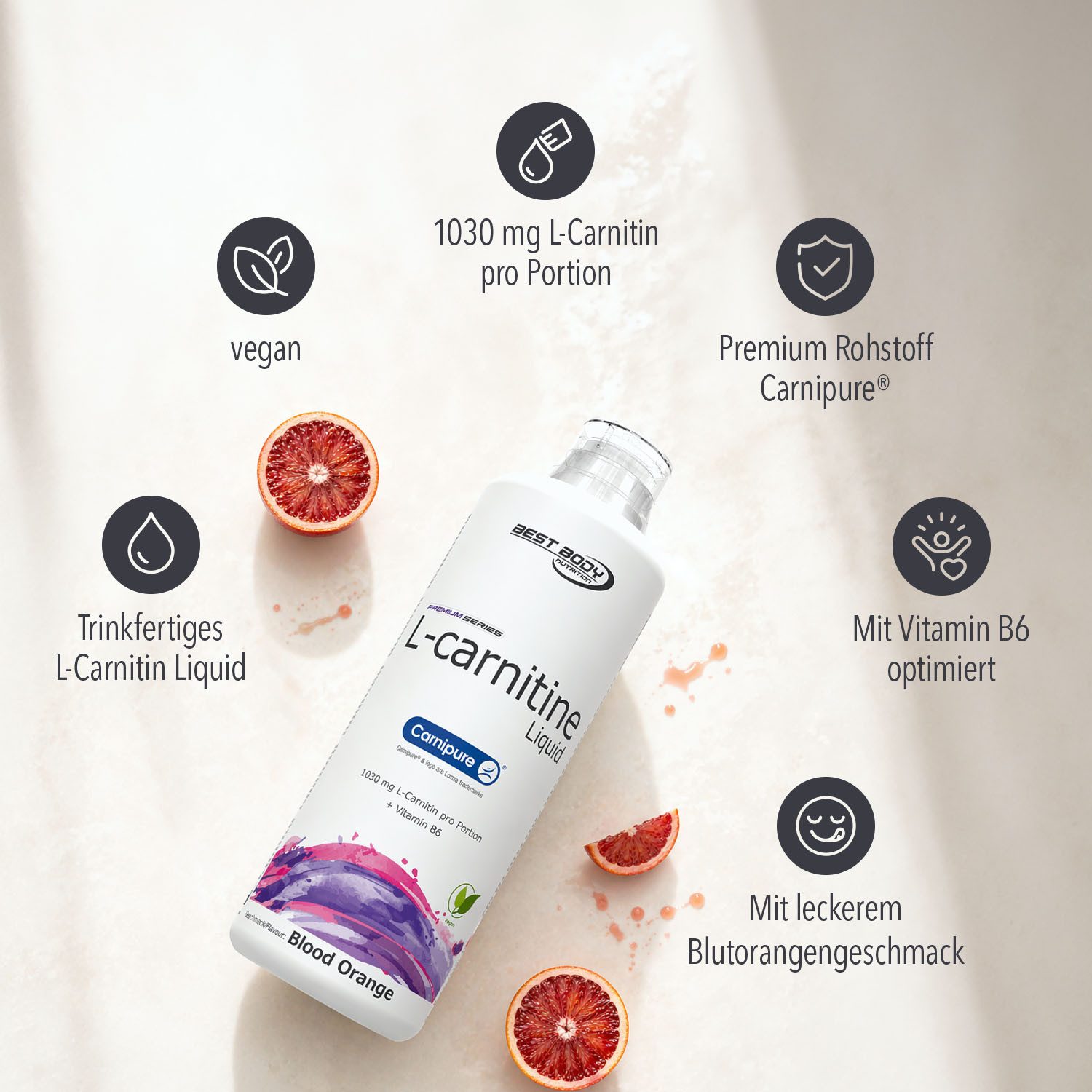 Best Body Nutrition L-Carnitin Liquid - 1000 ml Flasche Flüssigkeit