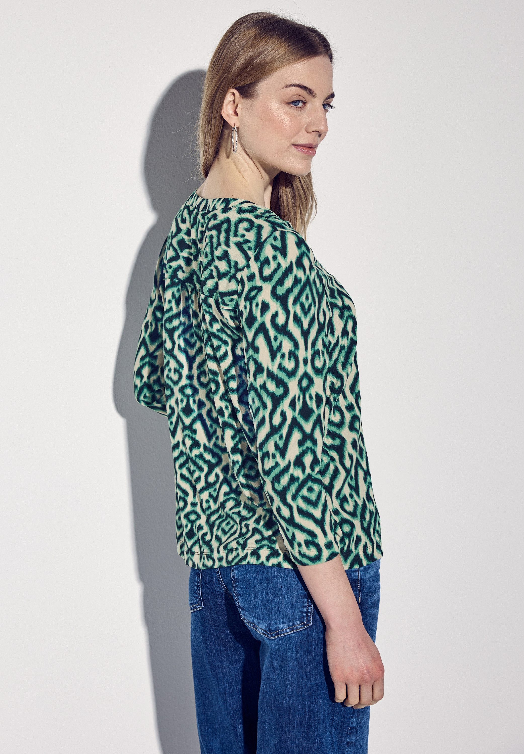 STREET ONE 3/4-Arm-Shirt mit grafischem Muster günstig online kaufen