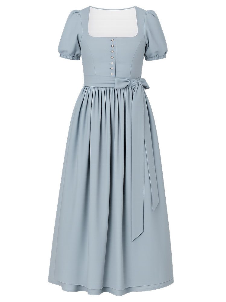 Madame Marie Dirndl Dirndl Alisora 80cm Länge taubenblau