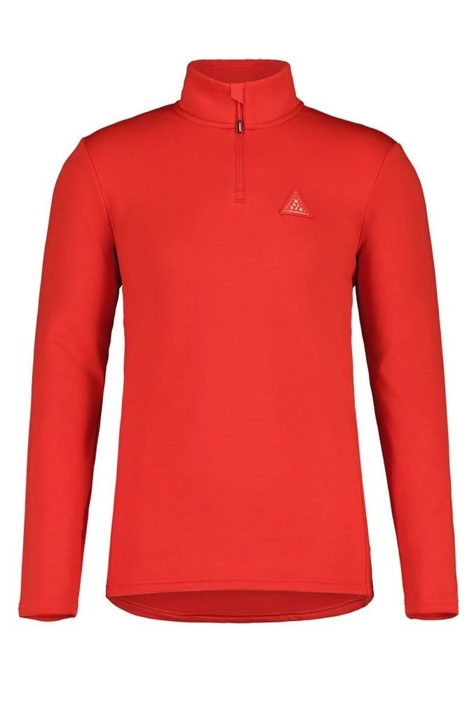 Maloja Langarmshirt CesarM Mountain Fleece (Halfzip, 4-Wege Stretch, schnelltrocknend) rot