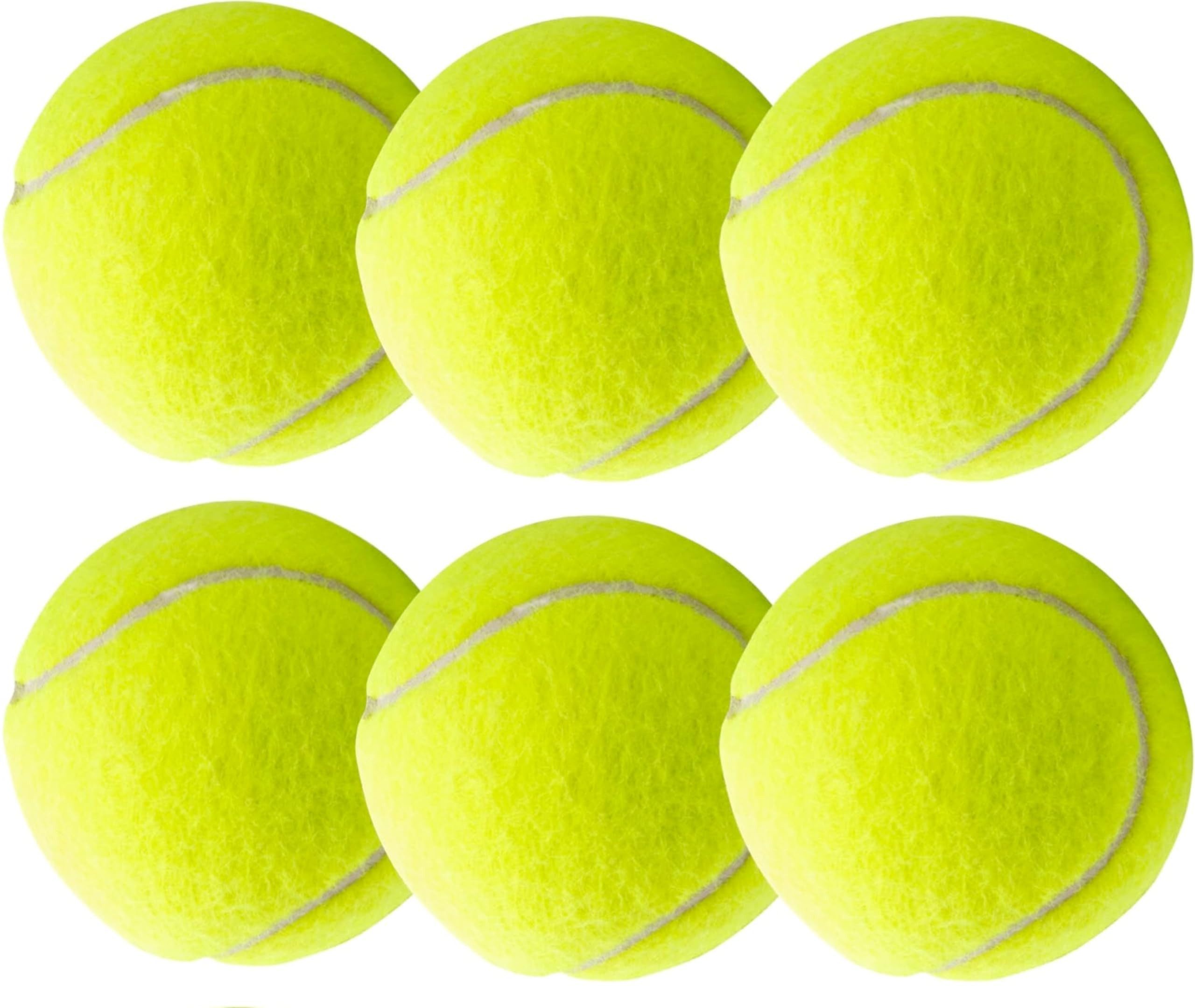 Athlejoy Tennisball 6X Tennisbälle- gelb für Training & Wettkampf mit Tragetasche (6-St)