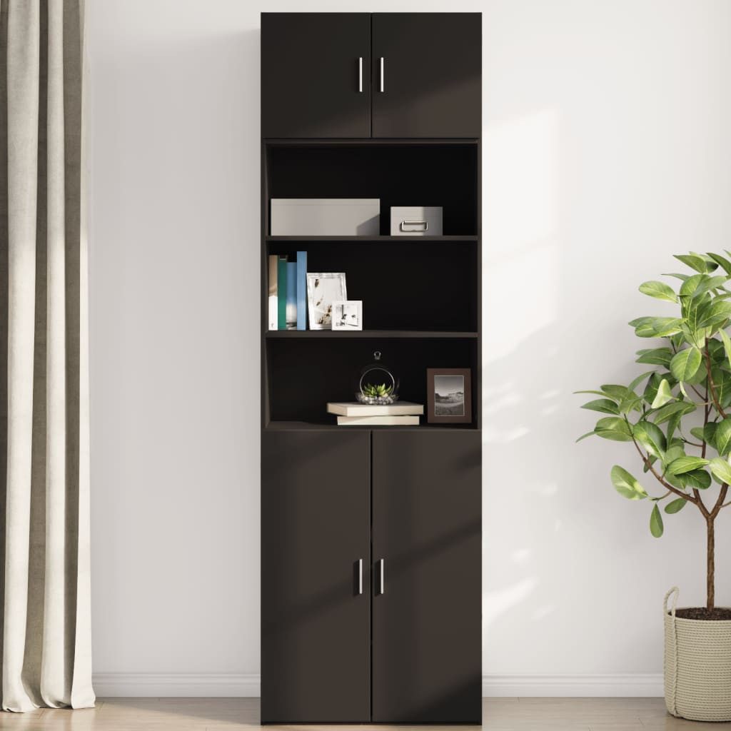 vidaXL Hängeschrank Wandschrank Schwarz 70x42,5x40 cm günstig online kaufen