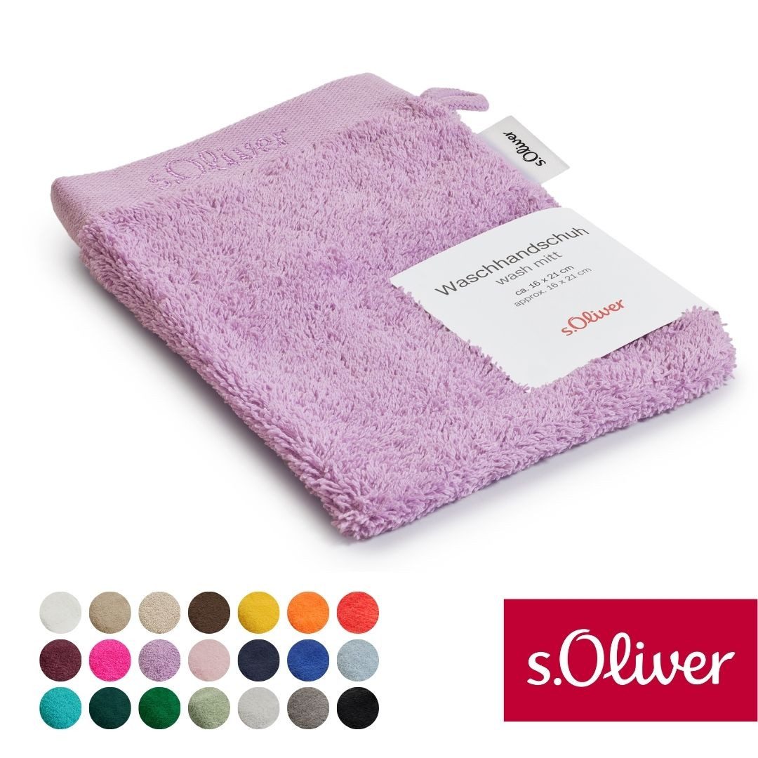 s.Oliver Waschhandschuh s.Oliver, Premium Qualität, 600 gr/m², auch als Sets erhältlich, Walkfrottier (1-St), große Farbauswahl, auch als Duschtuch, Handtuch, Gästetuch