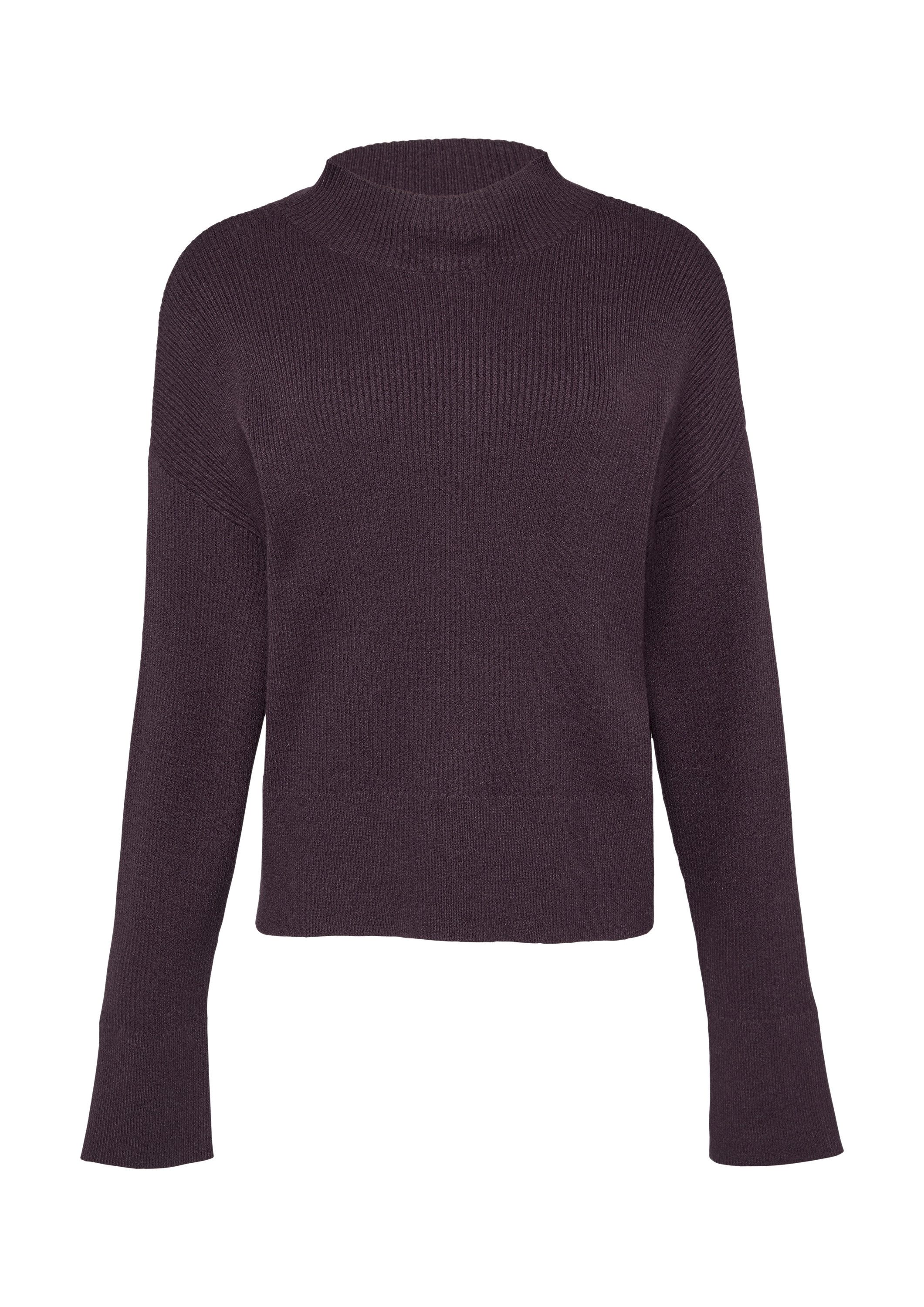 QS Longpullover Strickpullover Rippstrickpulover mit weiten günstig online kaufen