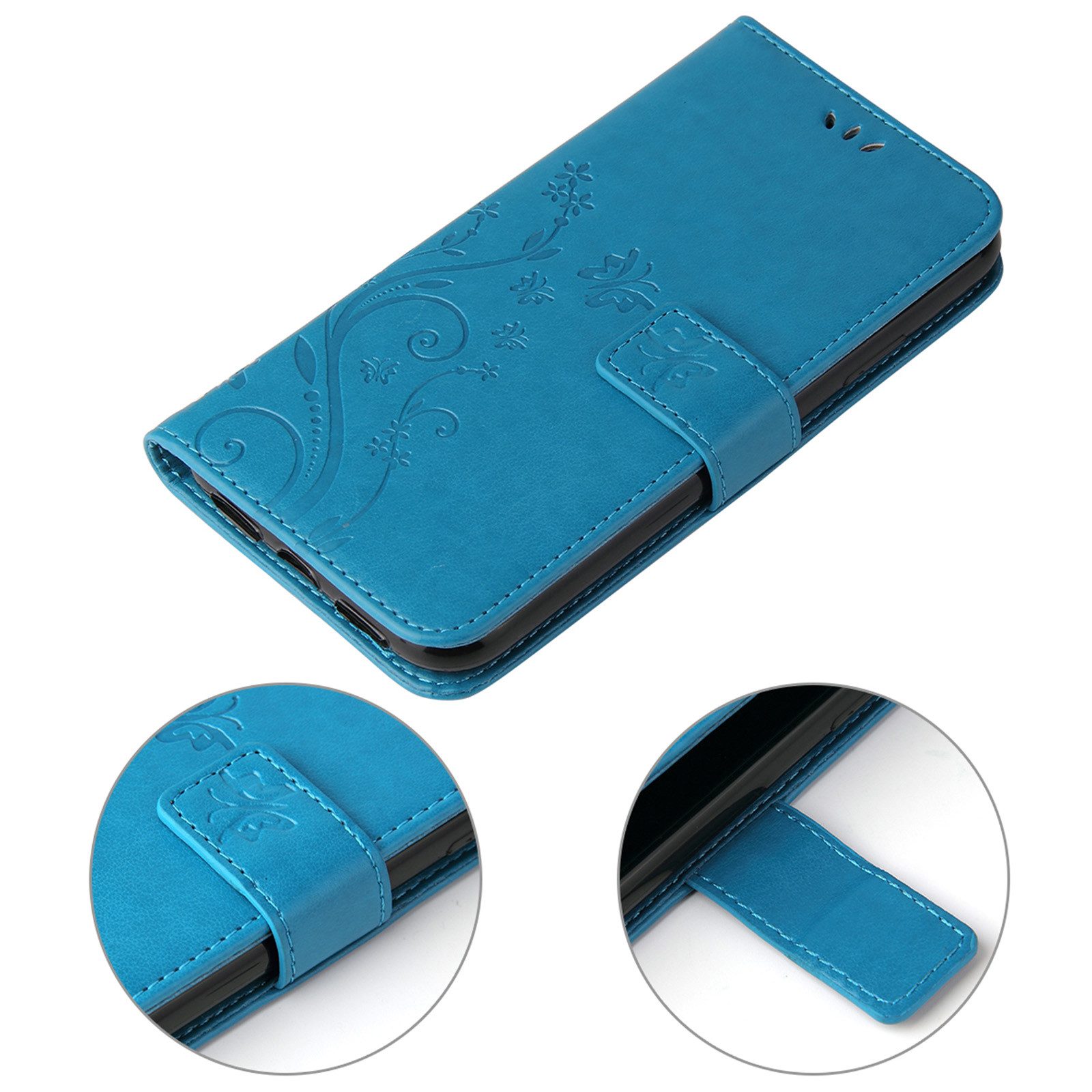 Tec-Expert Handyhülle Cover Tasche Hülle für Google Pixel 10a, Klapphülle Case mit Kartenfach Fliphülle aufstellbar, Motiv Blumen – Bild 4 von 5