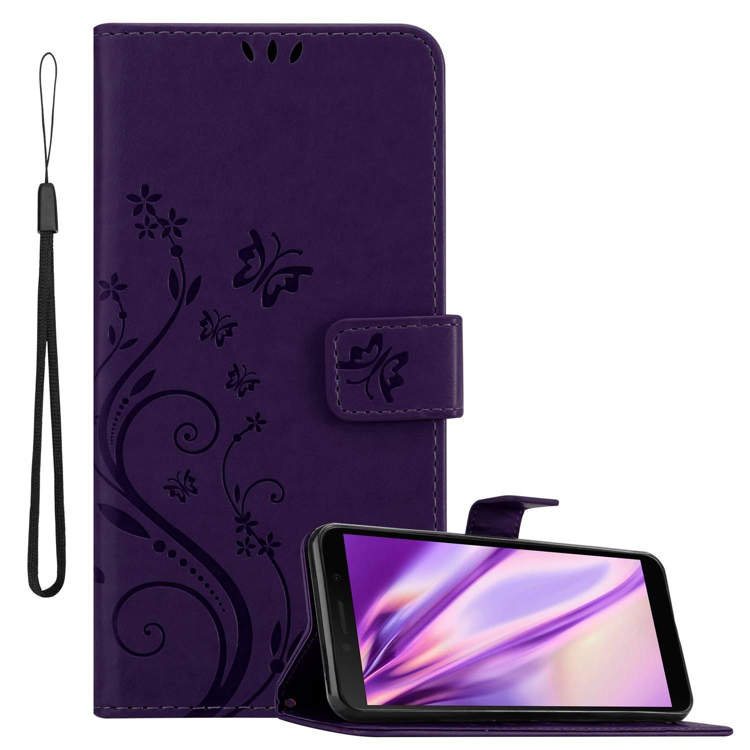 Cadorabo Handyhülle für Honor 9S / Huawei Y5P Hülle Honor 9S / Huawei Y5P, Hülle Schutzhülle Blumen Flower mit Standfunktion Kartenfach Magnet