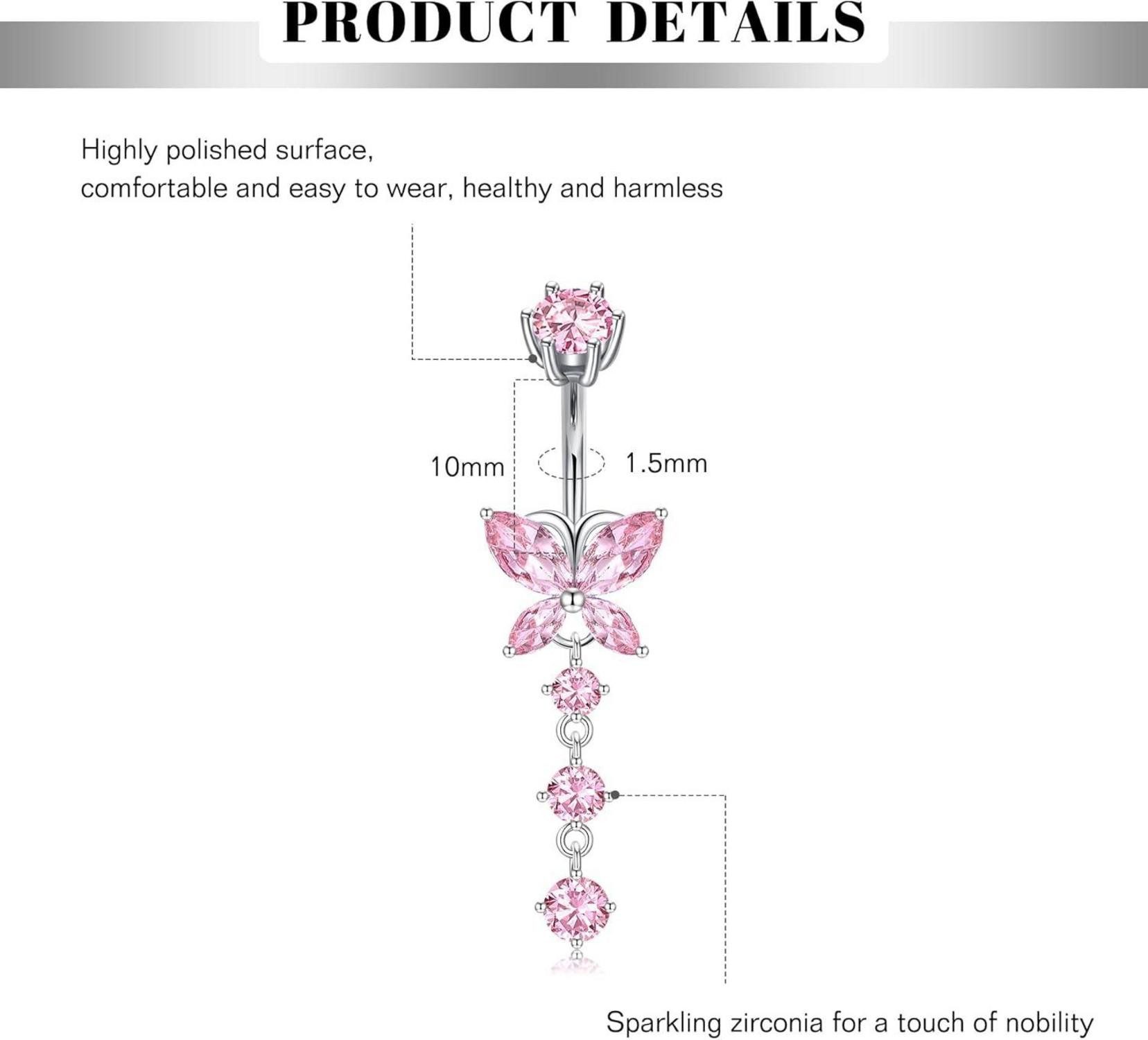 CIZME Bauchnabelpiercing 925 Silber Nabelpiercing 14G günstig online kaufen