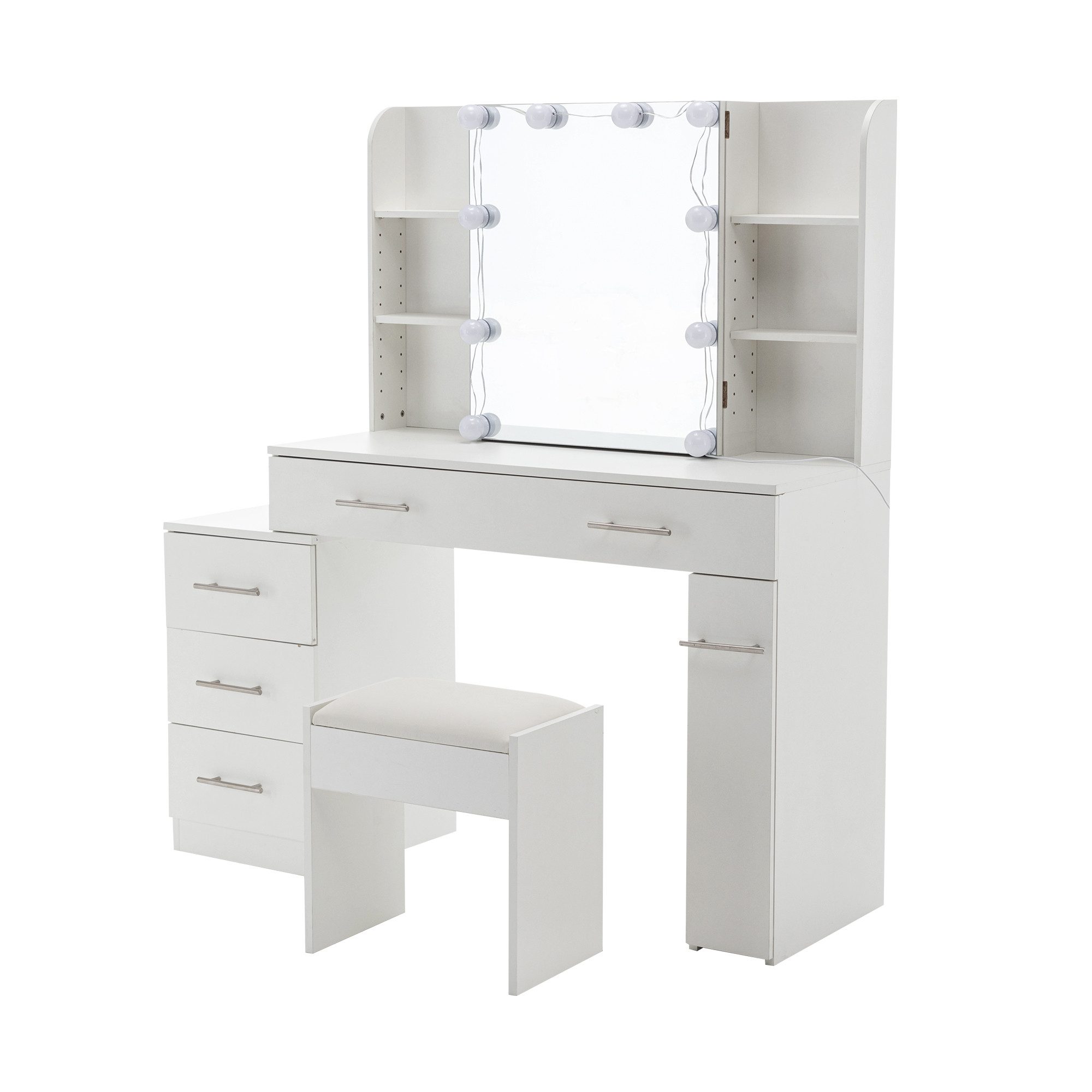 Thanaddo Schminktisch Schminktisch mit Schiebespiegel, 5 Schubladen und off günstig online kaufen