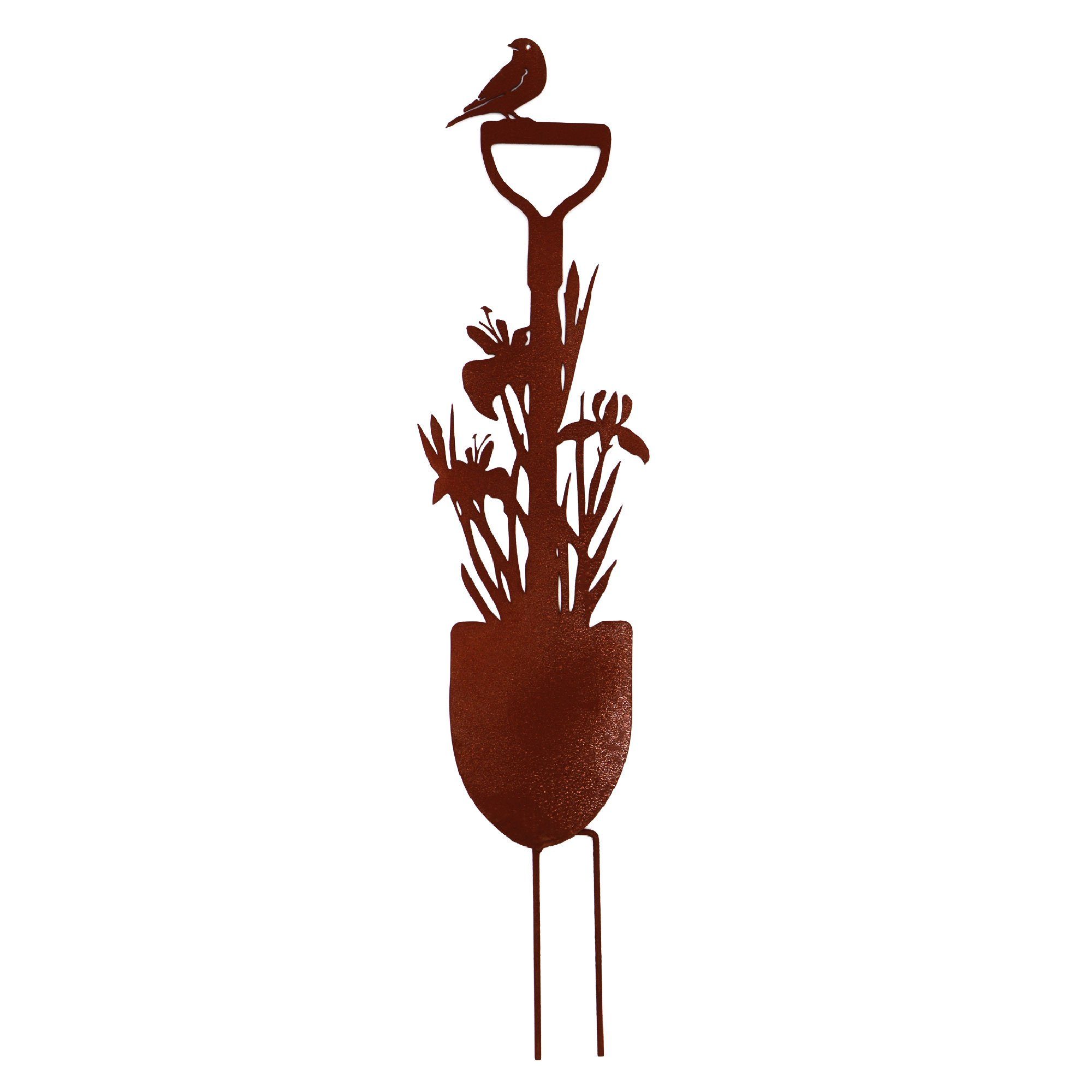 UNUS GARDEN Gartenstecker Gartenstecker Spaten mit Blumen Rostoptik (1-St., günstig online kaufen