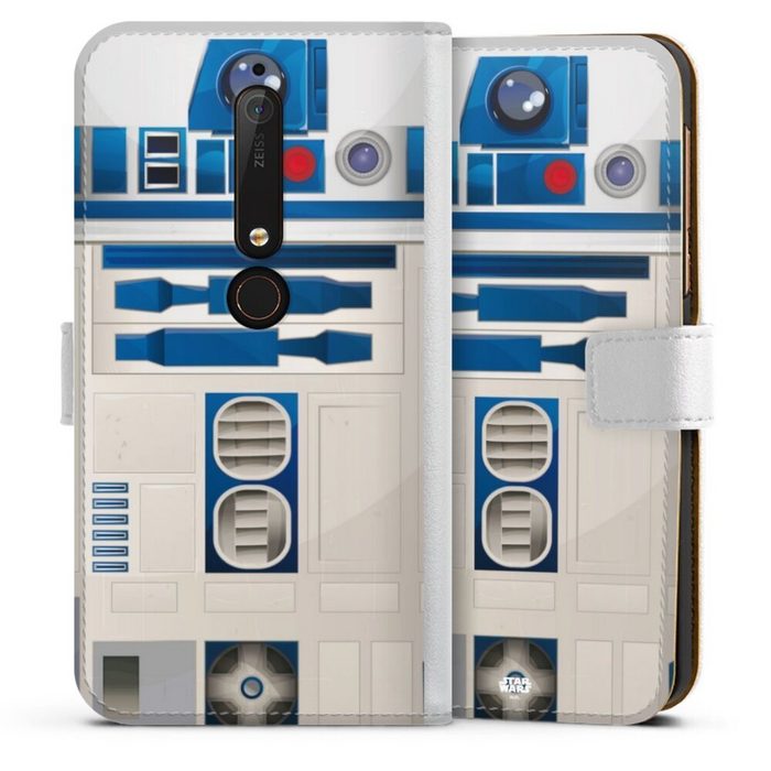 DeinDesign Handyhülle Star Wars R2D2 Fanartikel R2D2 Closeup - Star Wars Nokia 6.1 Hülle Handy Flip Case Wallet Cover Handytasche Leder