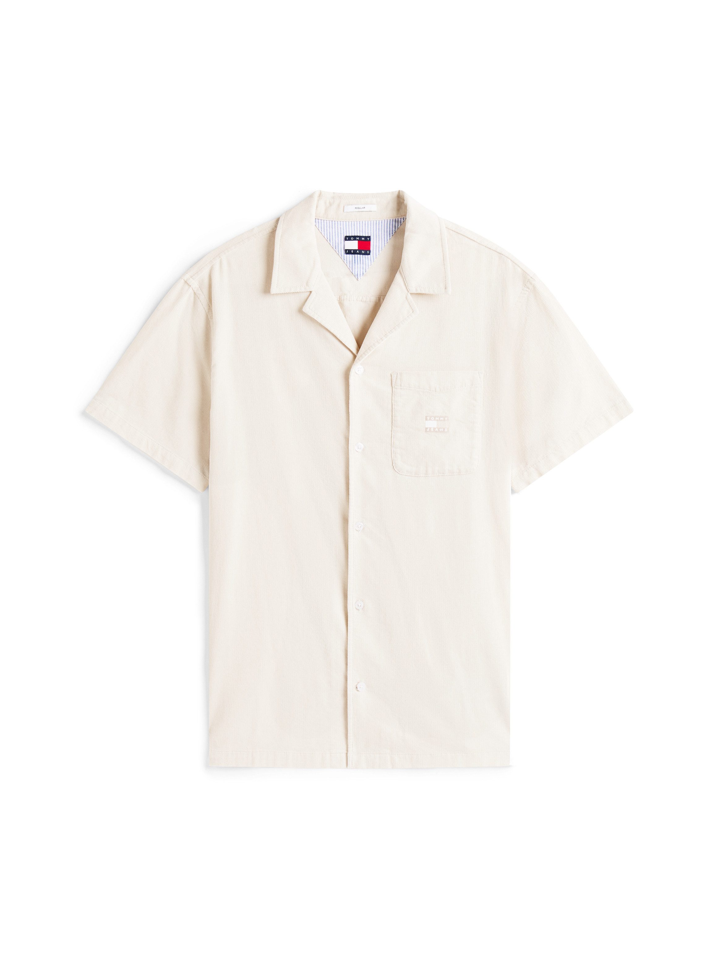 Tommy Jeans Kurzarmhemd TJM CORD REG CAMP SHIRT Mit Rundhalsausschnitt